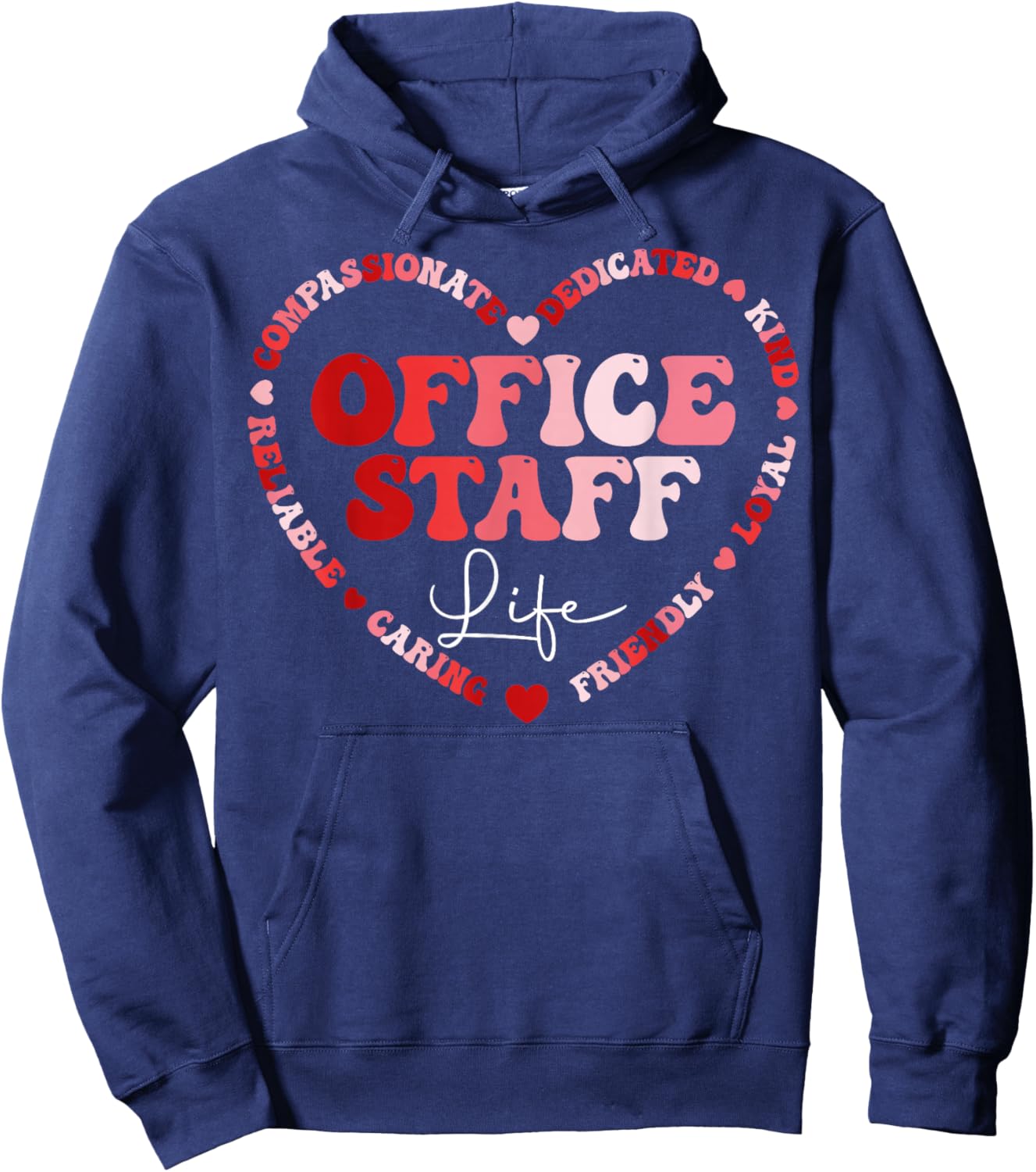 Office Staff Life - Valentine’s Front Office Squad Hoodie - Hoodie | Navy