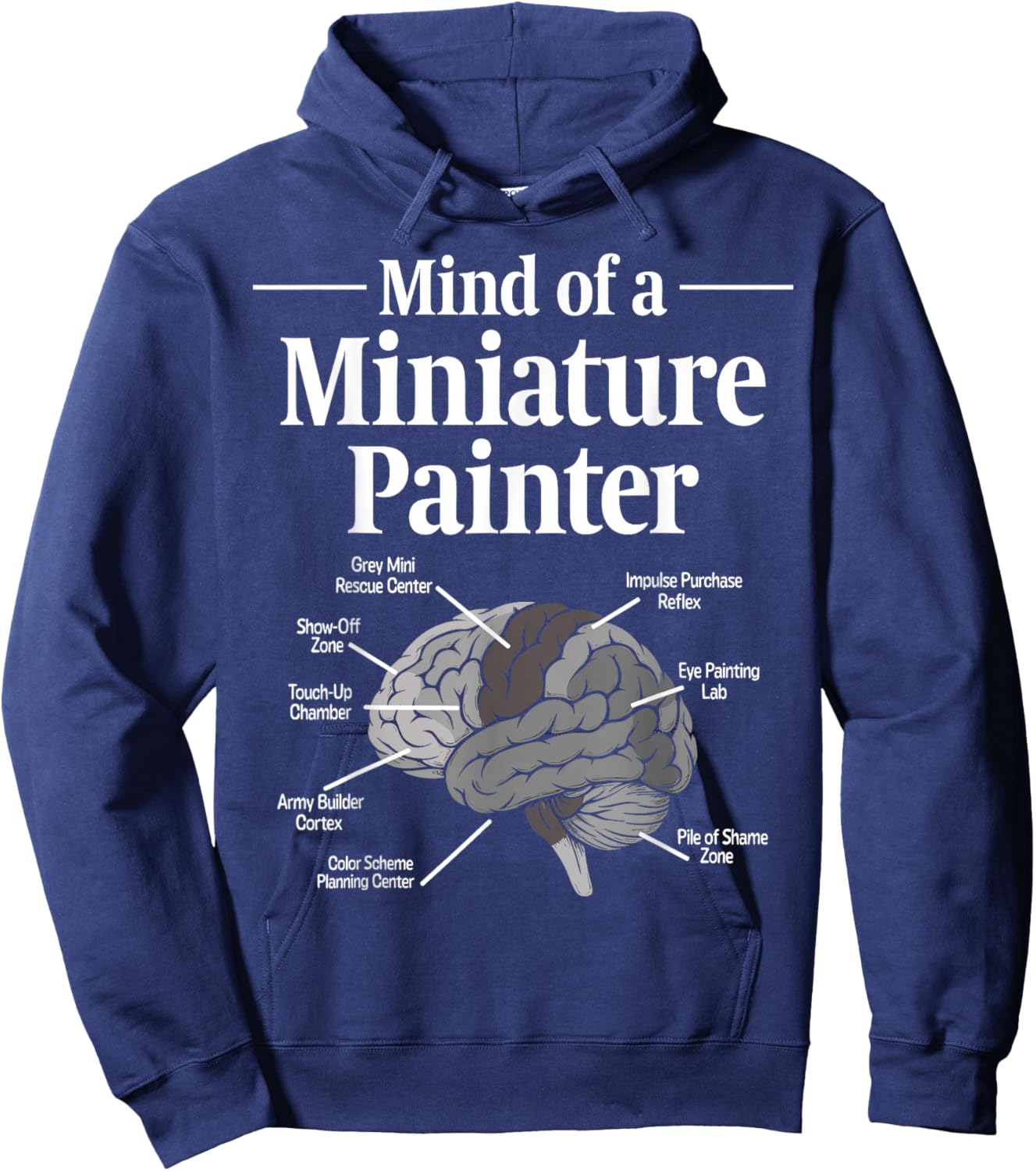 Mind of a Miniature Painter Painting Grey Minis Hoodie - Hoodie | Navy