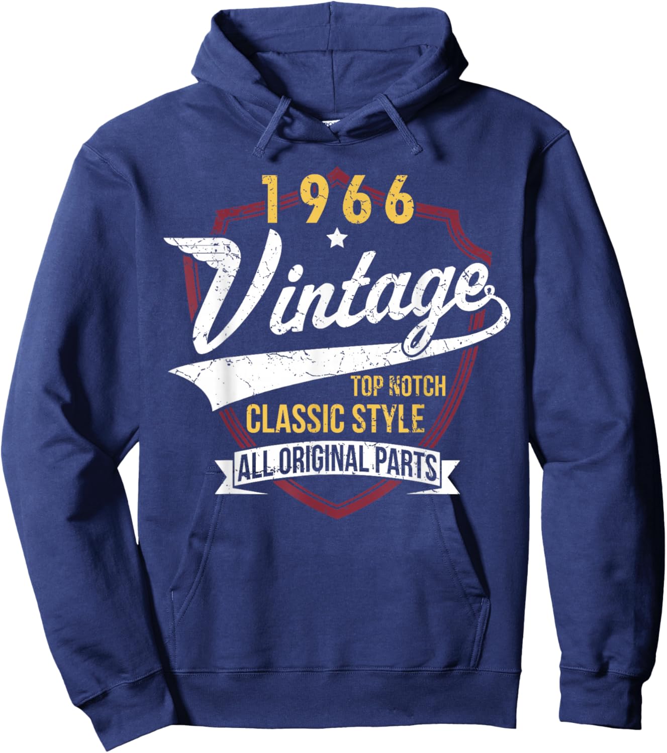 Classic 60 Birthday Decorations Men 60yr 1966 60th Birthday Hoodie - Hoodie | Navy