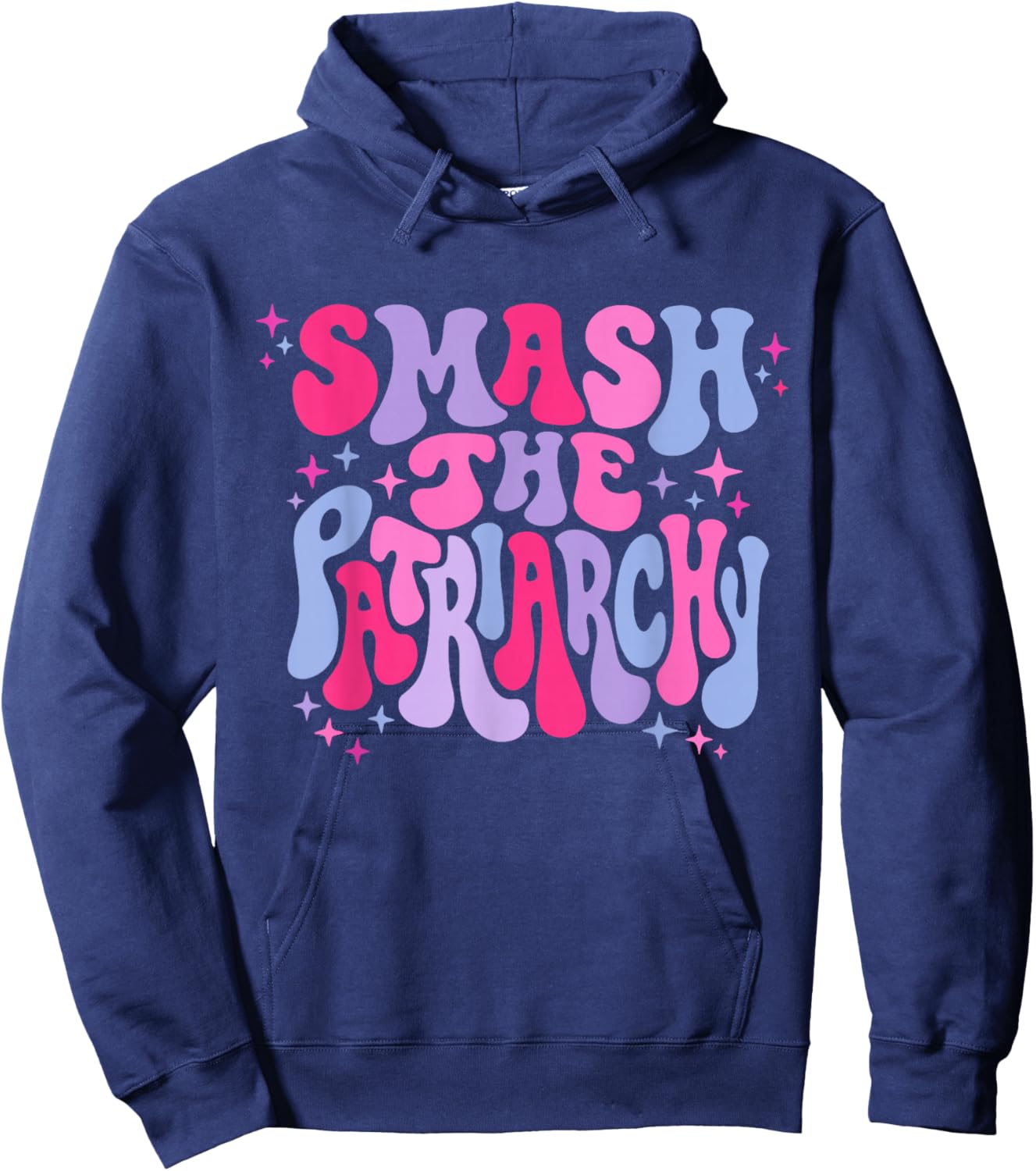 Smash The Patriarchy Retro 70s Feminist Women Empowerment Hoodie - Hoodie | Navy