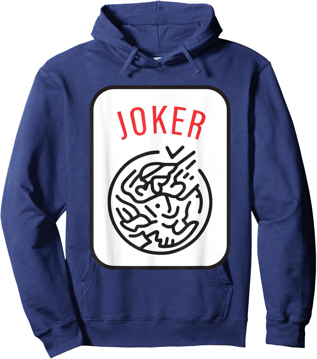 Chinese Mah Jong Joker Tile Mahjong Costume Hoodie - Hoodie | Navy