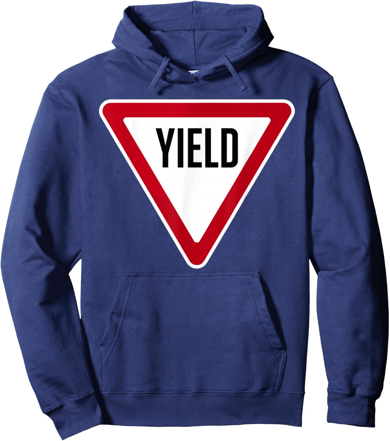 Yield Sign Costume Yield Signs Driving Sign for Halloween Hoodie - Hoodie | Navy