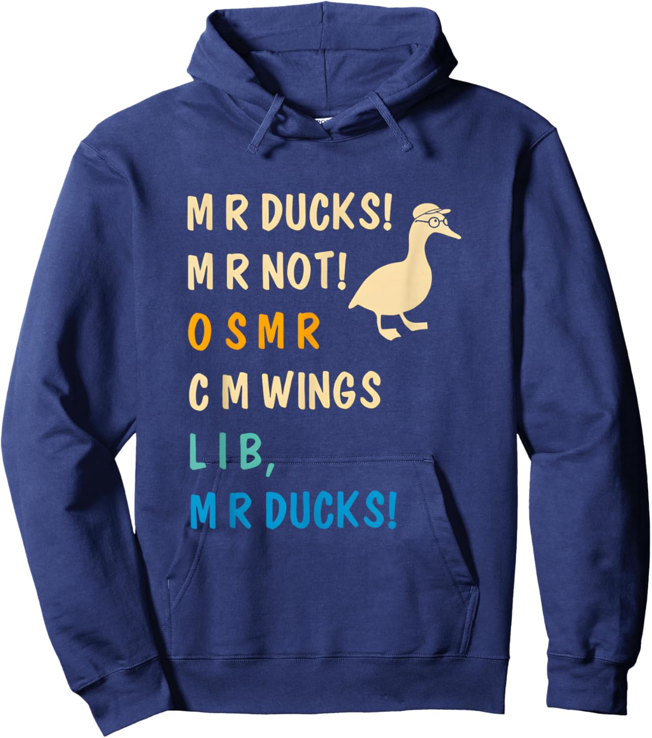 M R Ducks M R Not O S M R CM Wangs Lib M R Ducks Pun JOK Hoodie - Hoodie | Navy