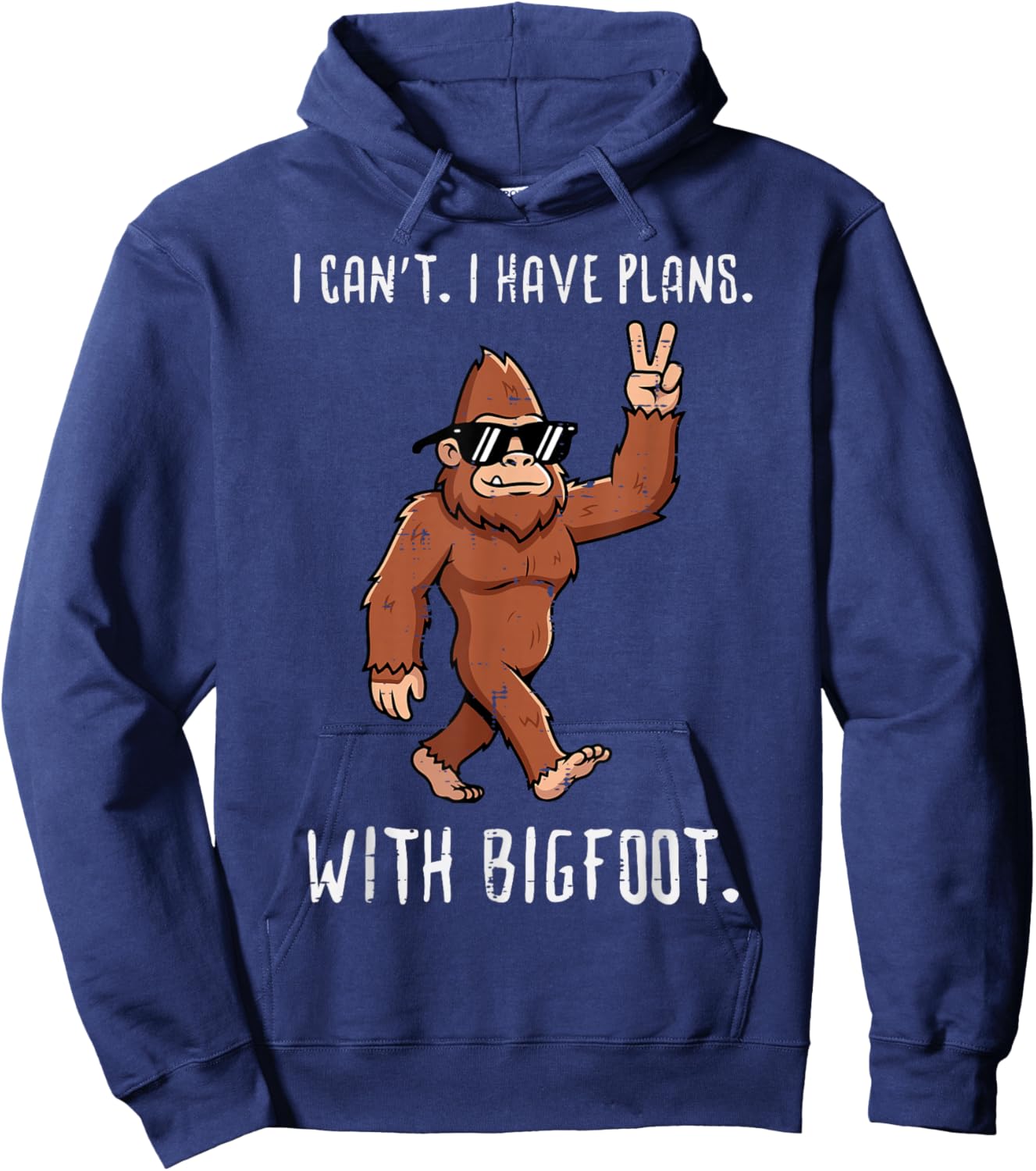 Cant I Have Plan with Bigfoot Funny Sasquatch Men Women Kids Hoodie - Hoodie | Navy