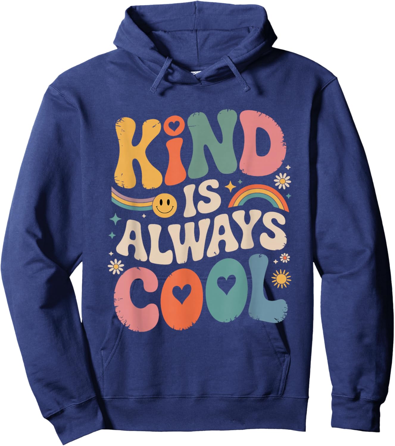 Kind is Always Cool Teacher Graphic Choose Kindness Hoodie - Hoodie | Navy
