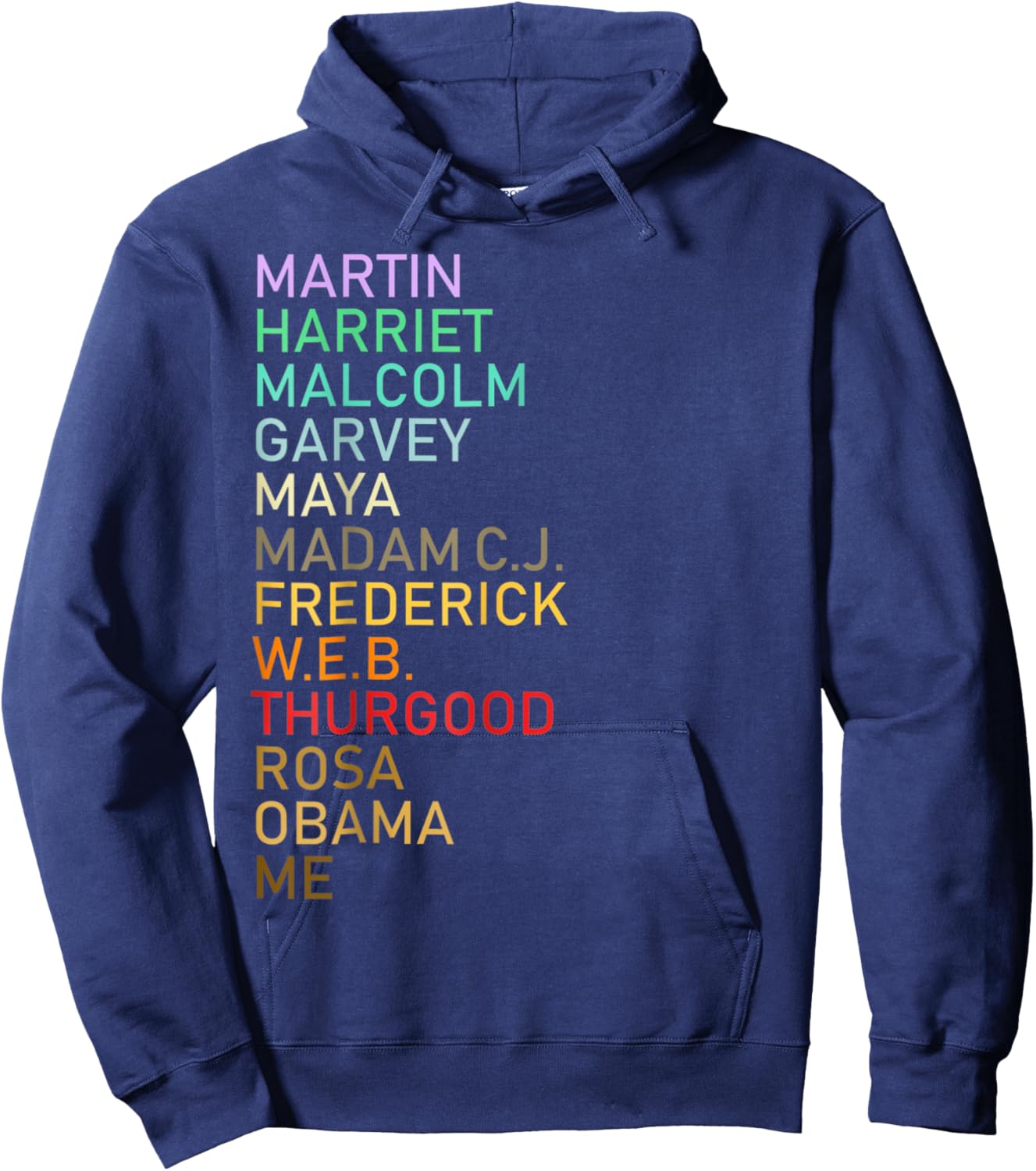 Black History Month Black Leader's Graphic Design Hoodie - Hoodie | Navy
