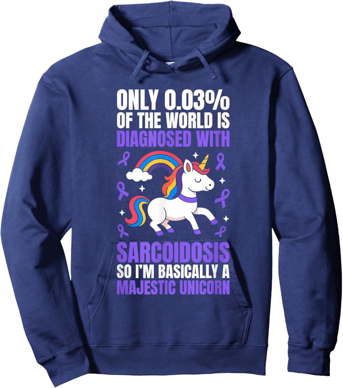 Sarcoidosis Awareness SARC Warrior Hoodie - Hoodie | Navy