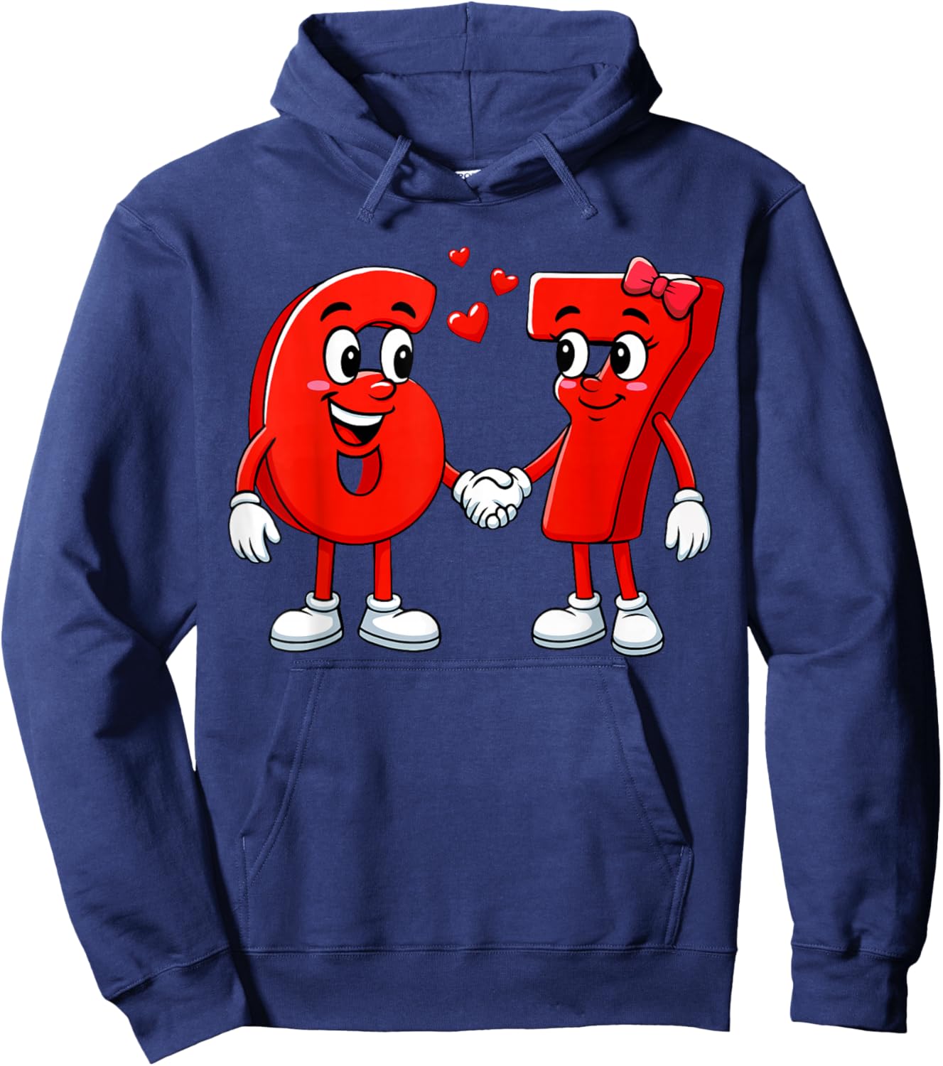 67 Meme Six Seven for Kids Women Men Boys Girls Valentine Hoodie - Hoodie | Navy