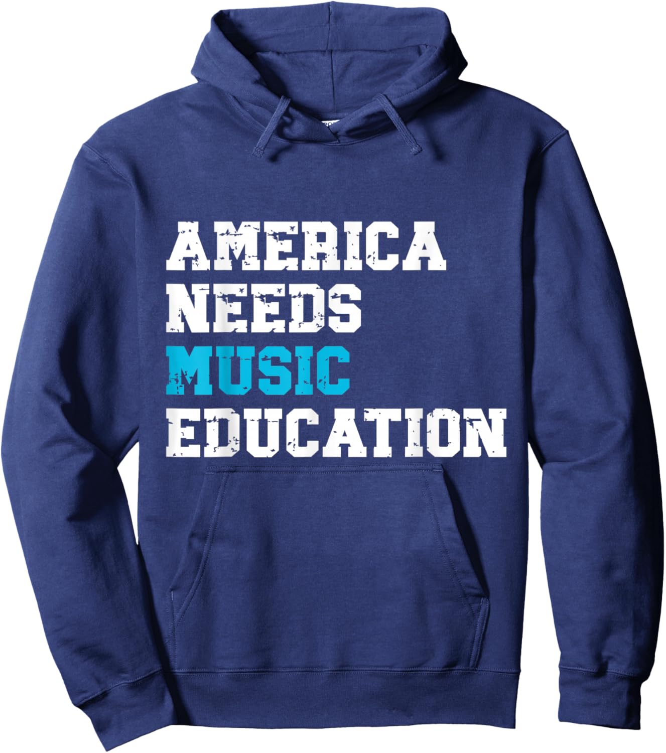 America Needs Music Education Support Arts Advocacy Musician Hoodie - Hoodie | Navy