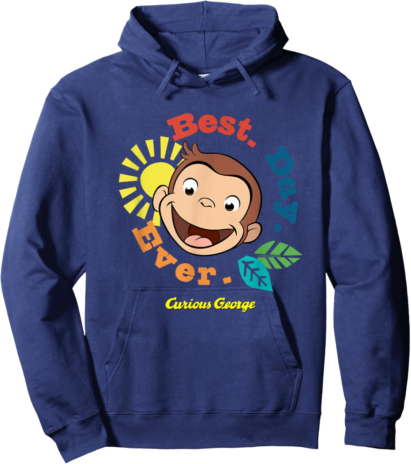 Curious George Best Day Ever Smile Hoodie - Hoodie | Navy