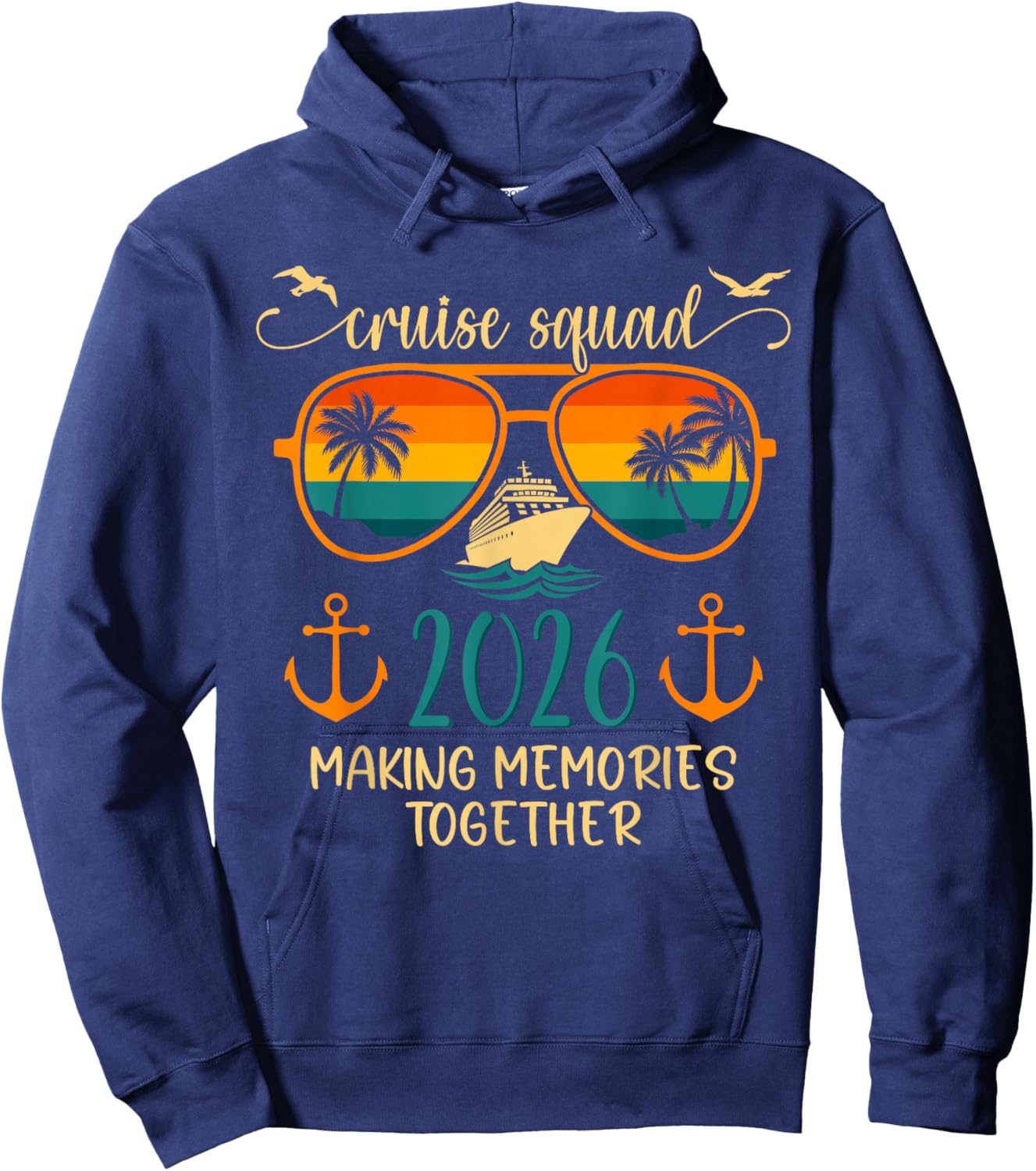 Cruise Squad 2026 Summer Vacation Matching Family Cruise Hoodie - Hoodie | Navy