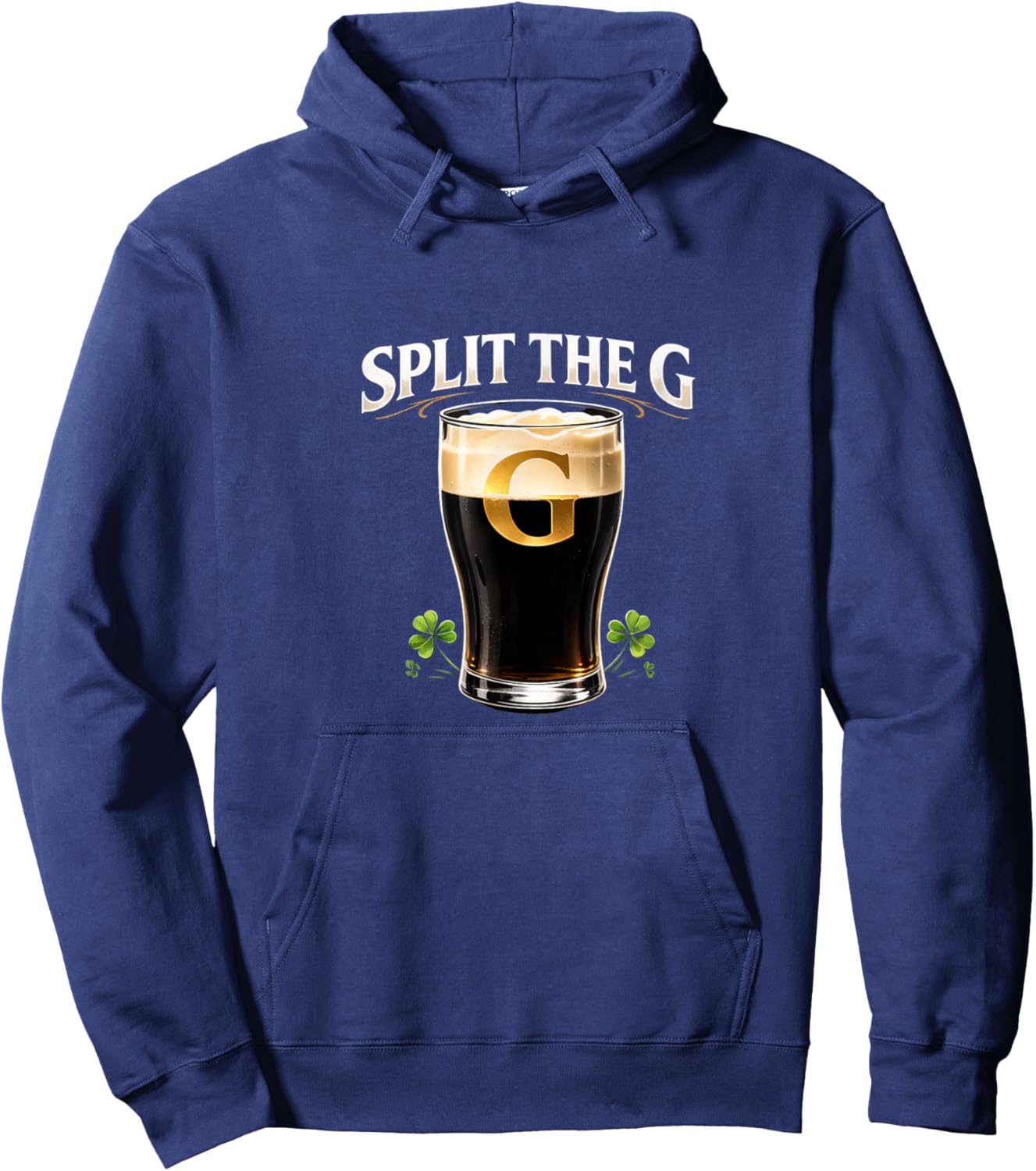 Split The G Irish Beer St Patricks Day Pub Hoodie - Hoodie | Navy