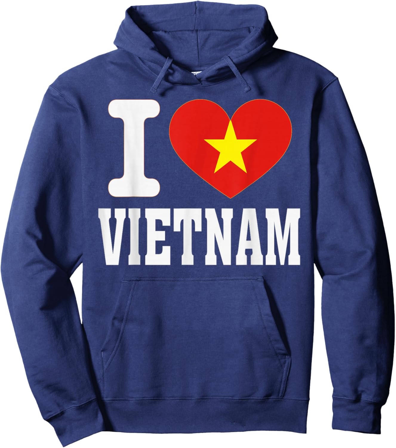 I Love Vietnam Heart Souvenir Lovers Pride Travel Hoodie - Hoodie | Navy