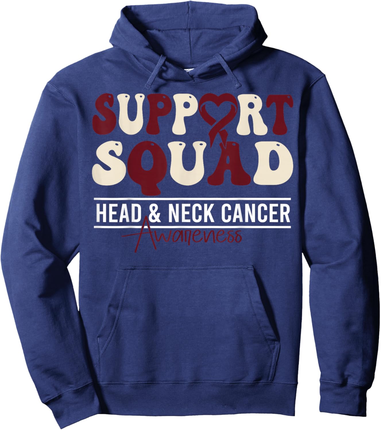 Head and Neck Cancer Awareness Cancer Head and Neck Women Hoodie - Hoodie | Navy