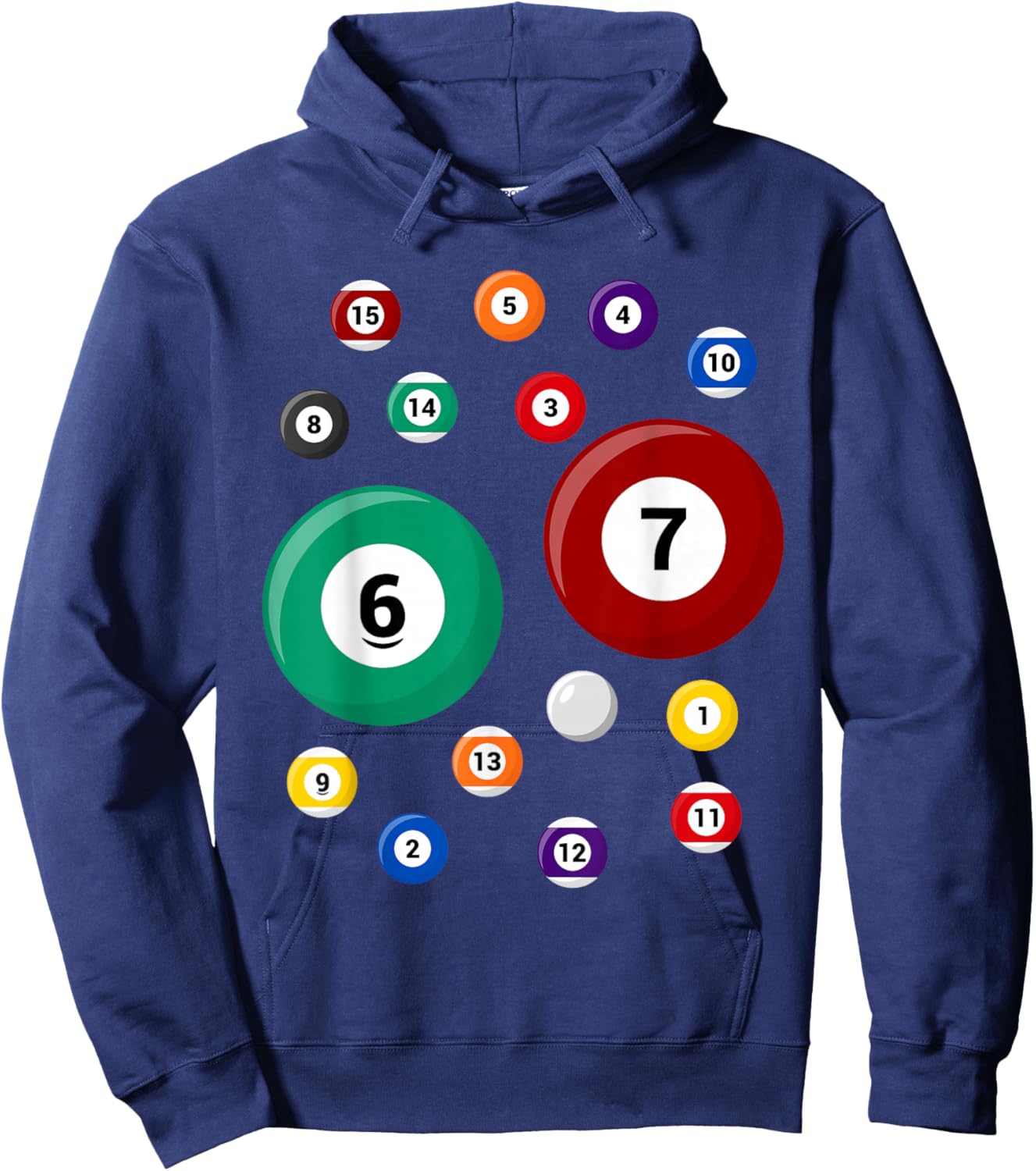 Funny 67 Meme Six Seven Pool Ball Billiard Lover Gen Alpha Hoodie - Hoodie | Navy
