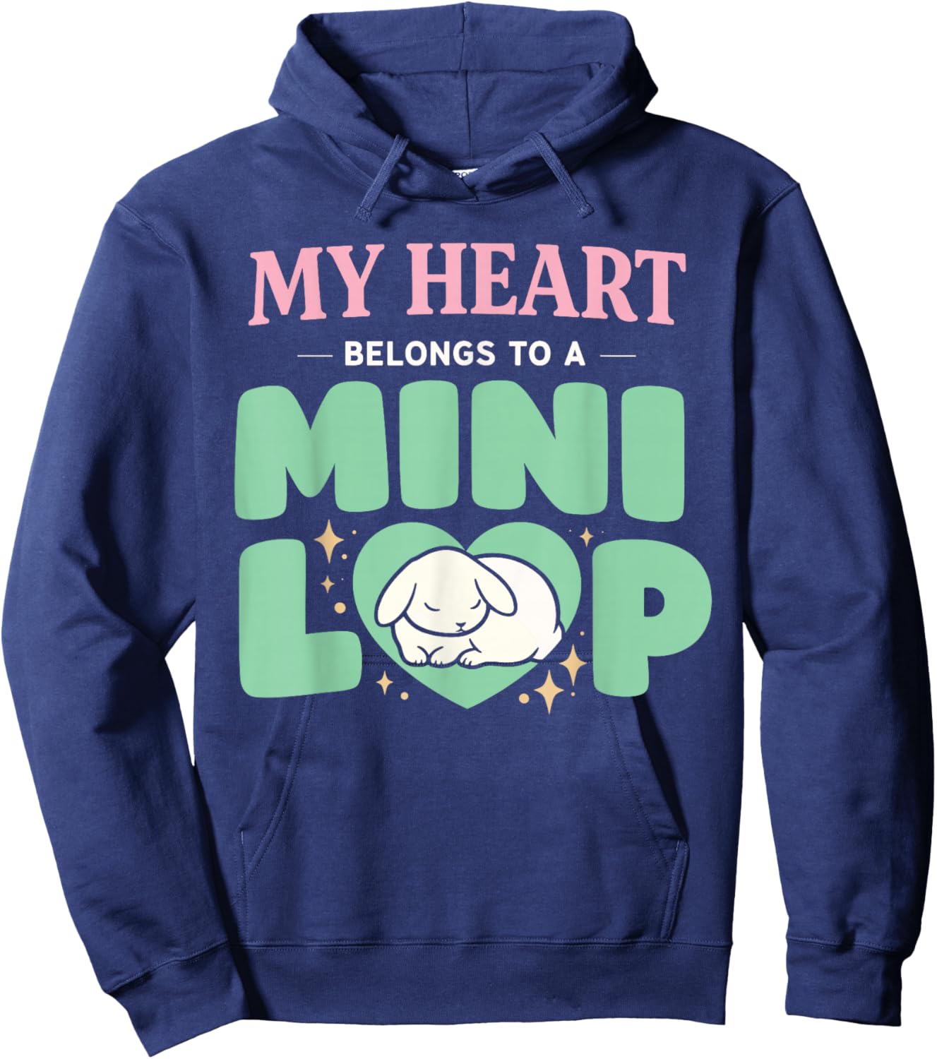 Rabbit Owner Bunny Mom Mini Lop Lover Cute Bunny Pride Hoodie - Hoodie | Navy