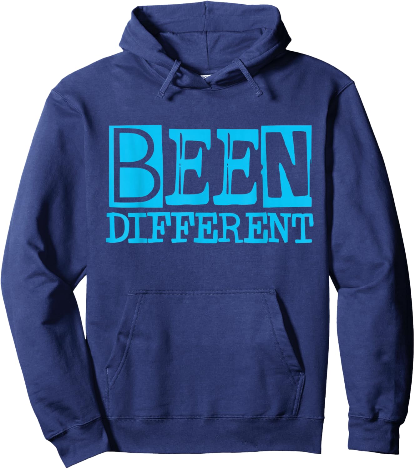 Gamma Blue Black White Match Hoodie - Hoodie | Navy
