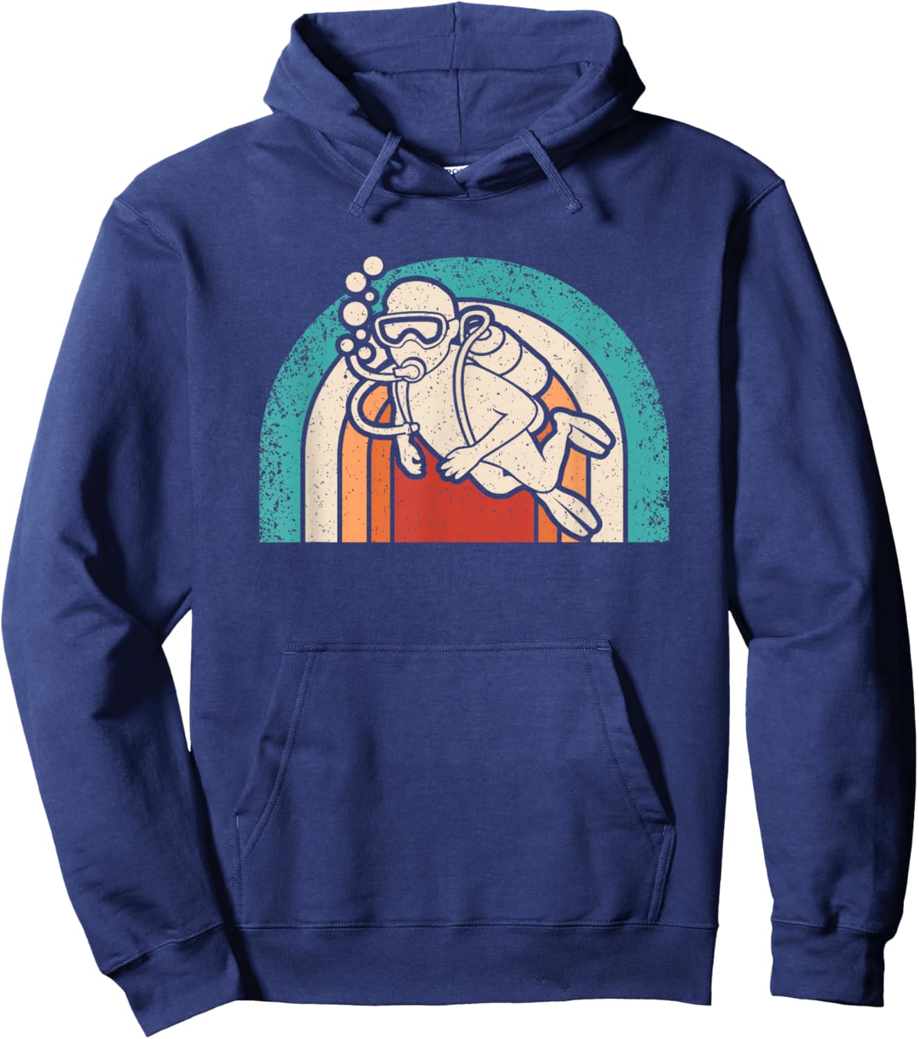 Retro Scuba Diving Diver Vintage Dive Men Women Hoodie - Hoodie | Navy