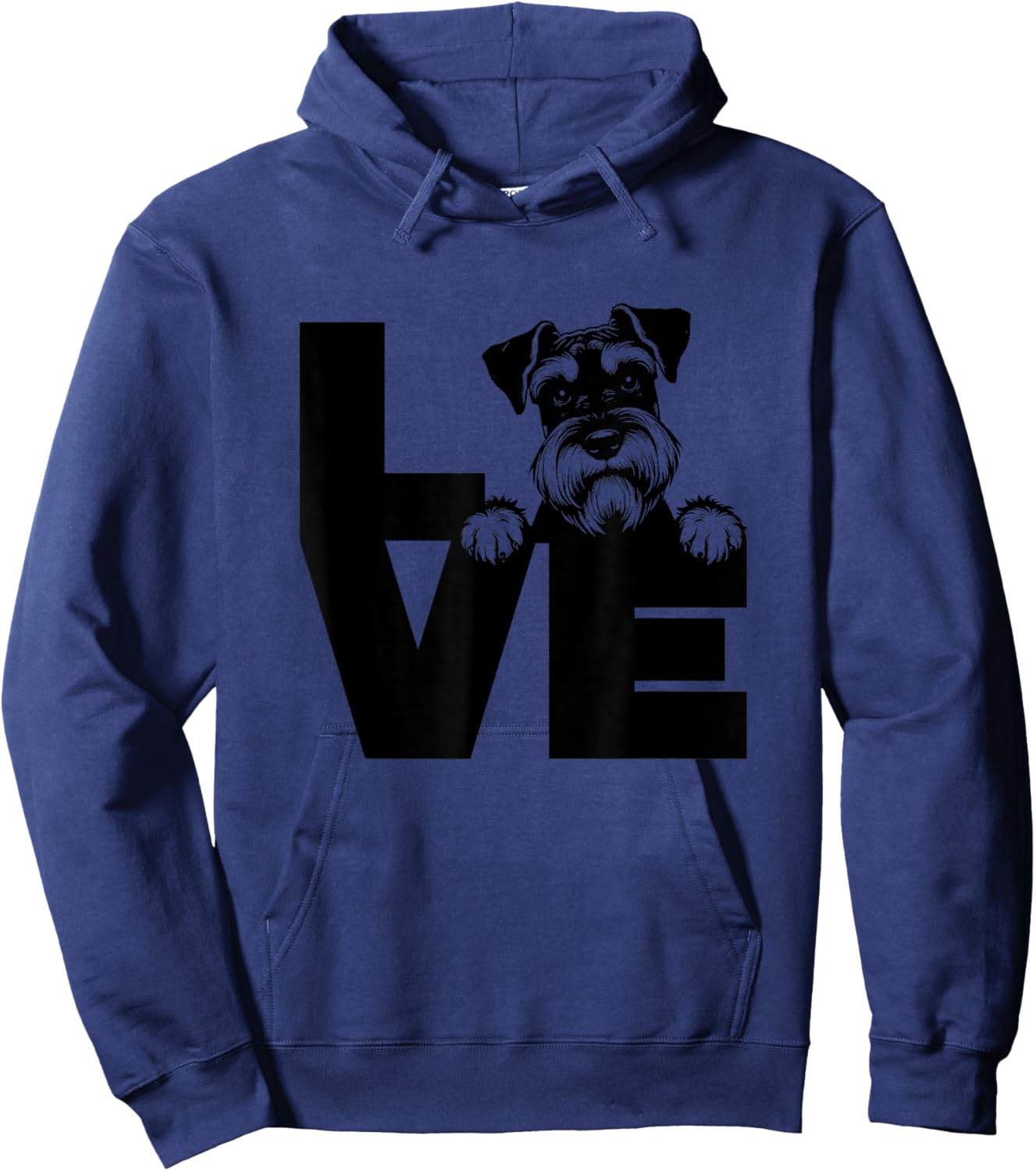 Love Miniature Schnauzer Dog Hoodie - Hoodie | Navy