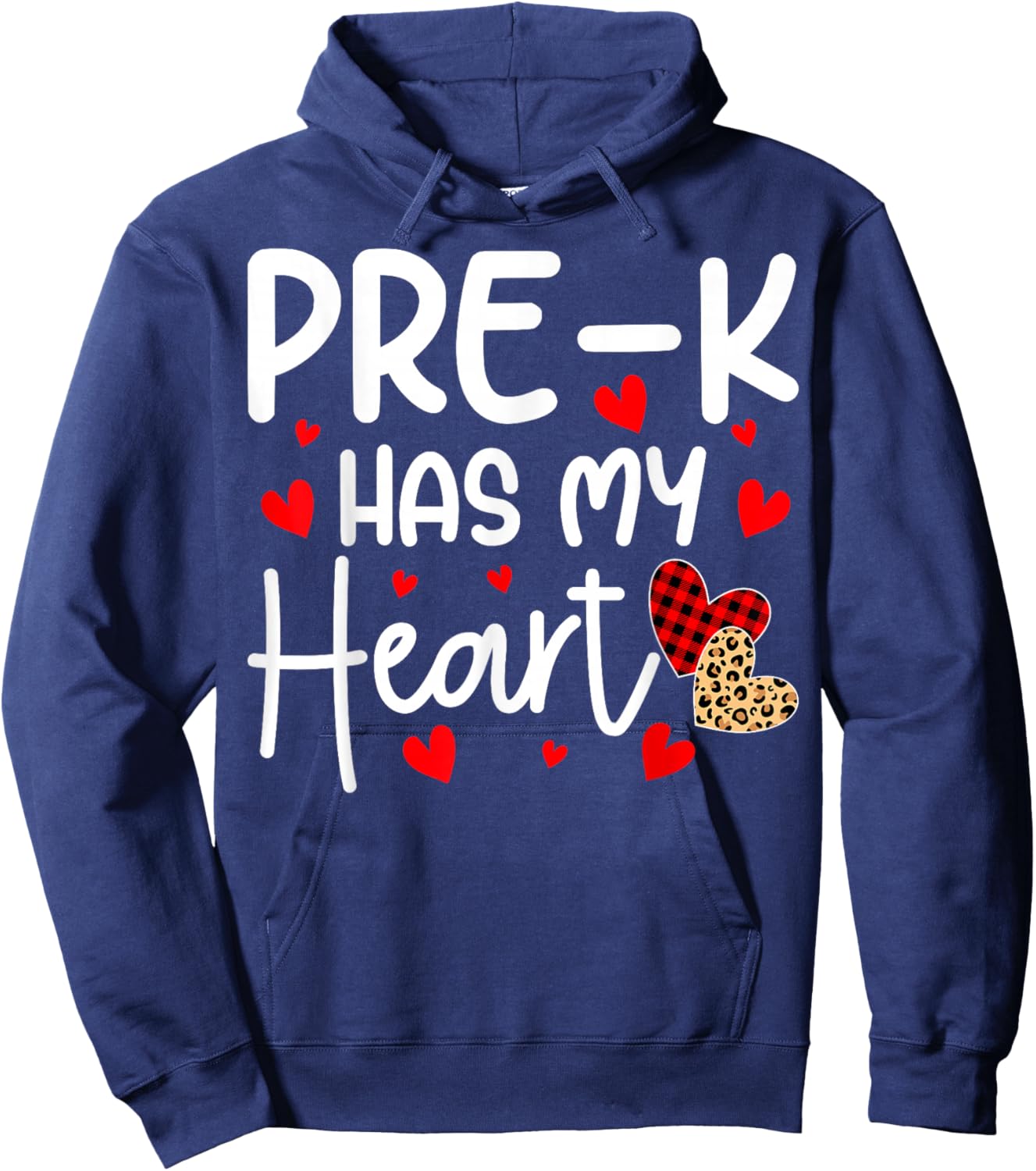 Pre-k Has My Heart Funny Valentine's Day Students Teacher Hoodie - Hoodie | Navy