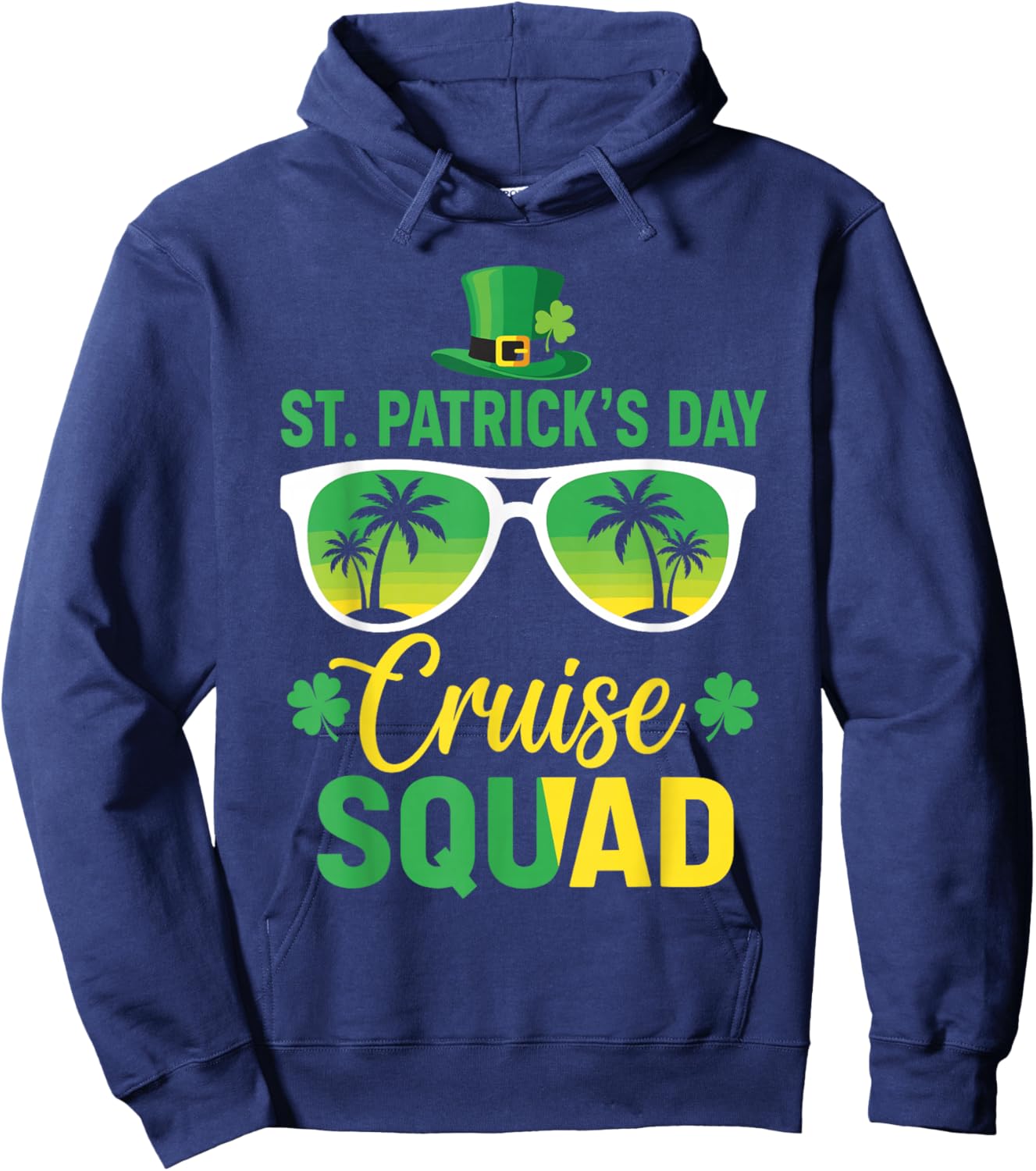 St Patrick's Day Cruise 2026 Lucky Island Vibes Squad Hoodie - Hoodie | Navy