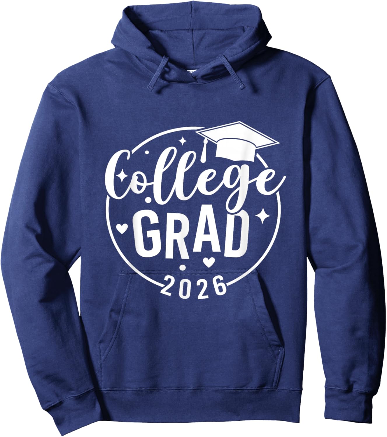 Funny 2026 College Graduate Graduation Grad Students Seniors Hoodie - Hoodie | Navy