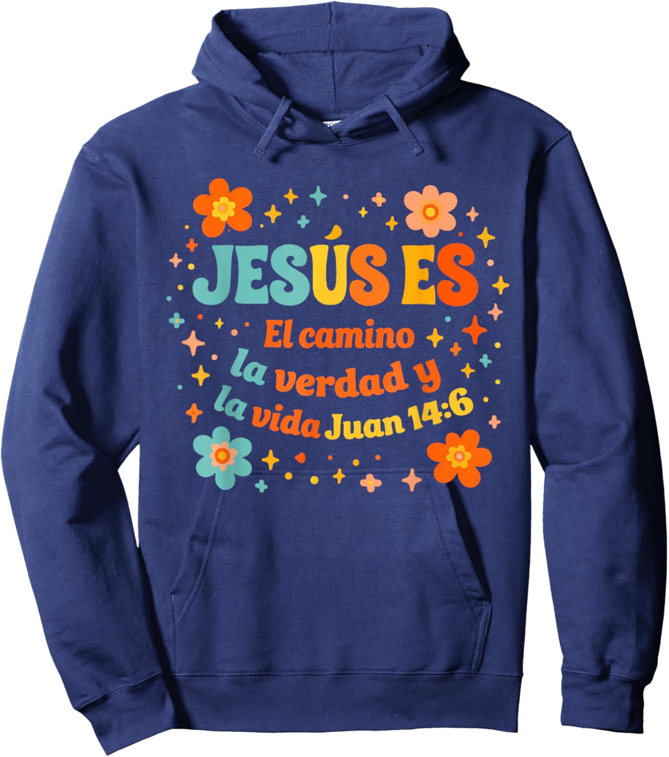 Christian Spanish Espanol Bilingual Christ Bible Verse Hoodie - Hoodie | Navy