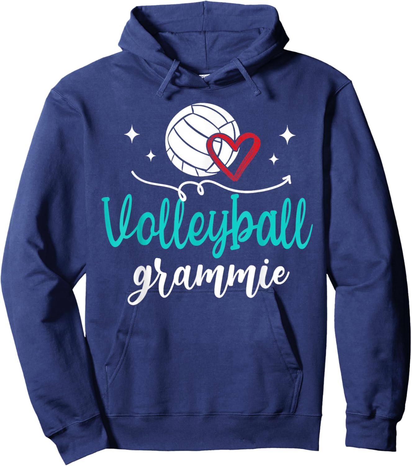 Volleyball Grammie Funny Volleyball Player Grammie Hoodie - Hoodie | Navy