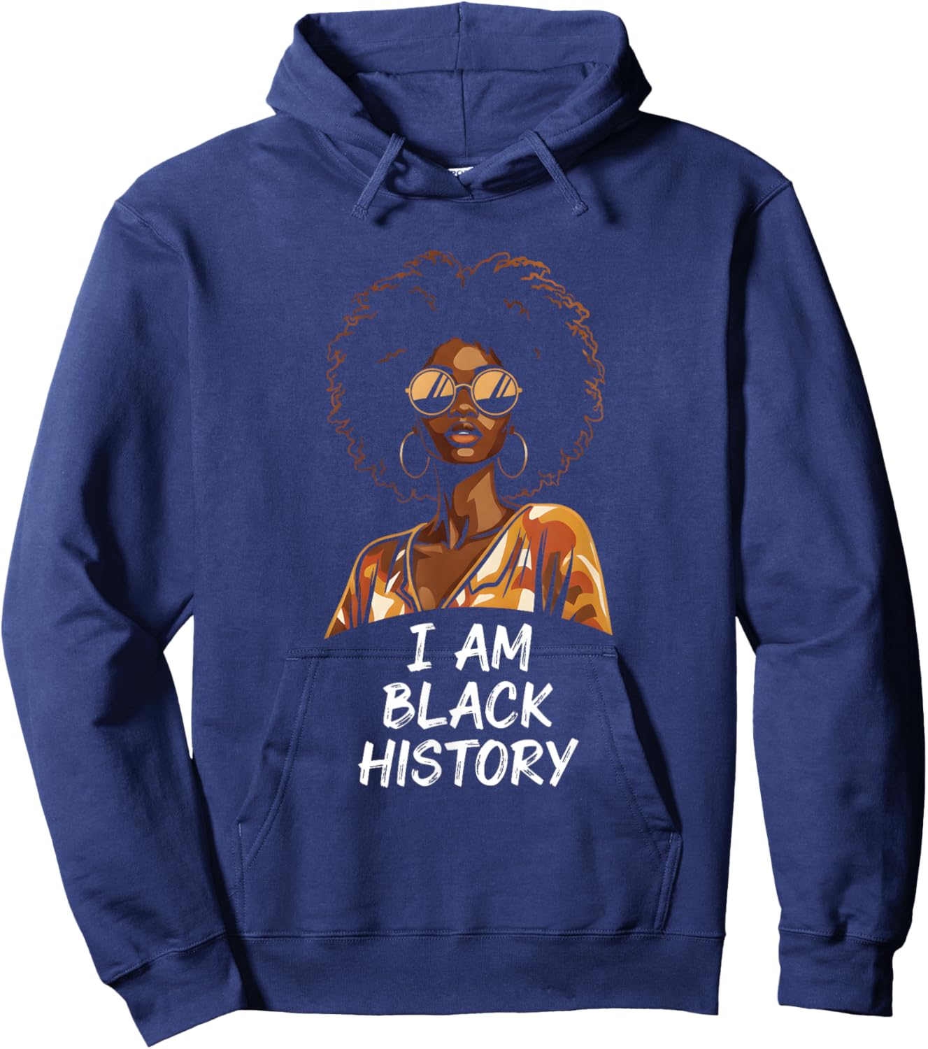 I Am Black History Africa Saying Black History Month Hoodie - Hoodie | Navy