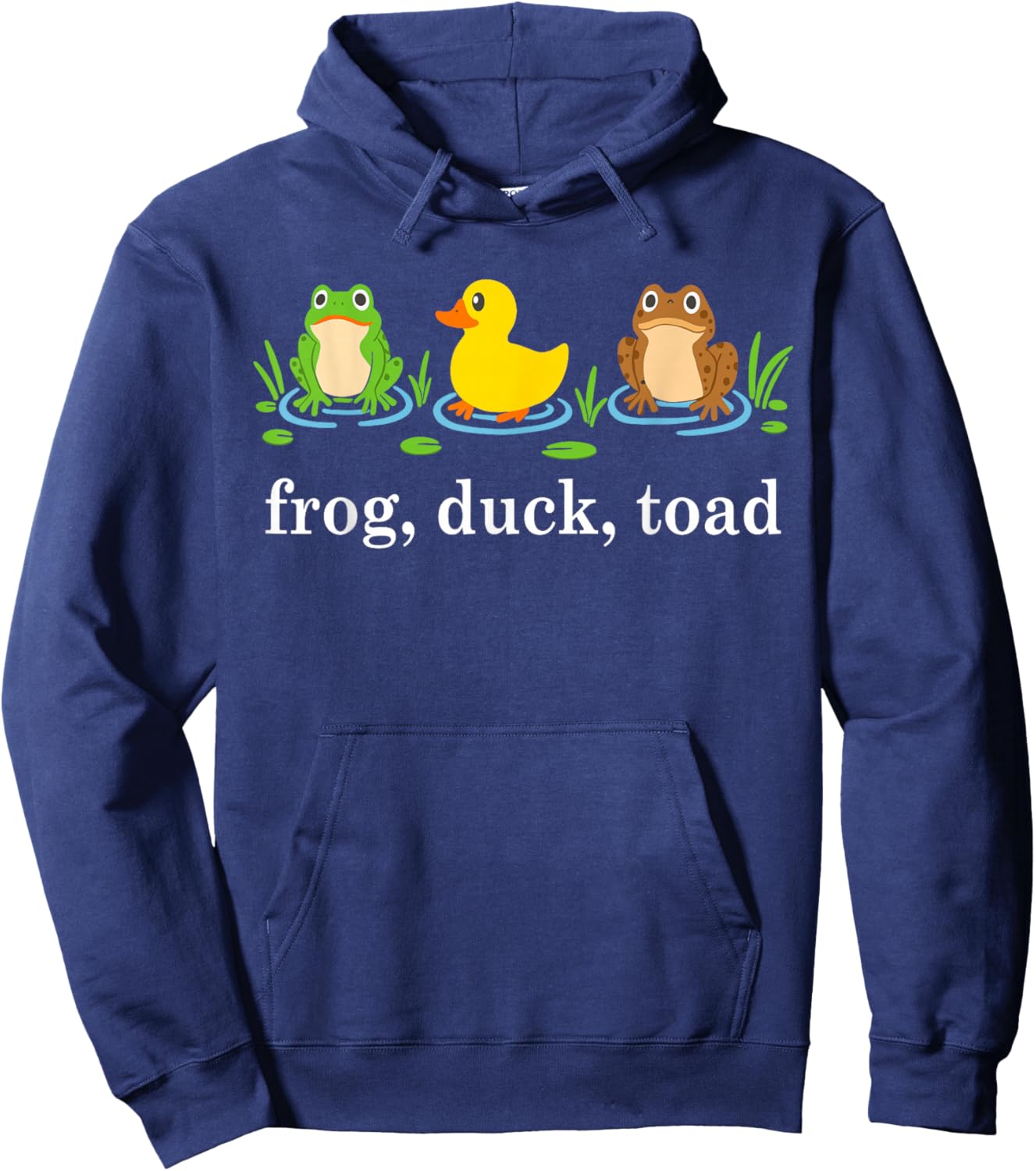 Frog Duck Toad Zoological Funny Protest Women Hoodie - Hoodie | Navy