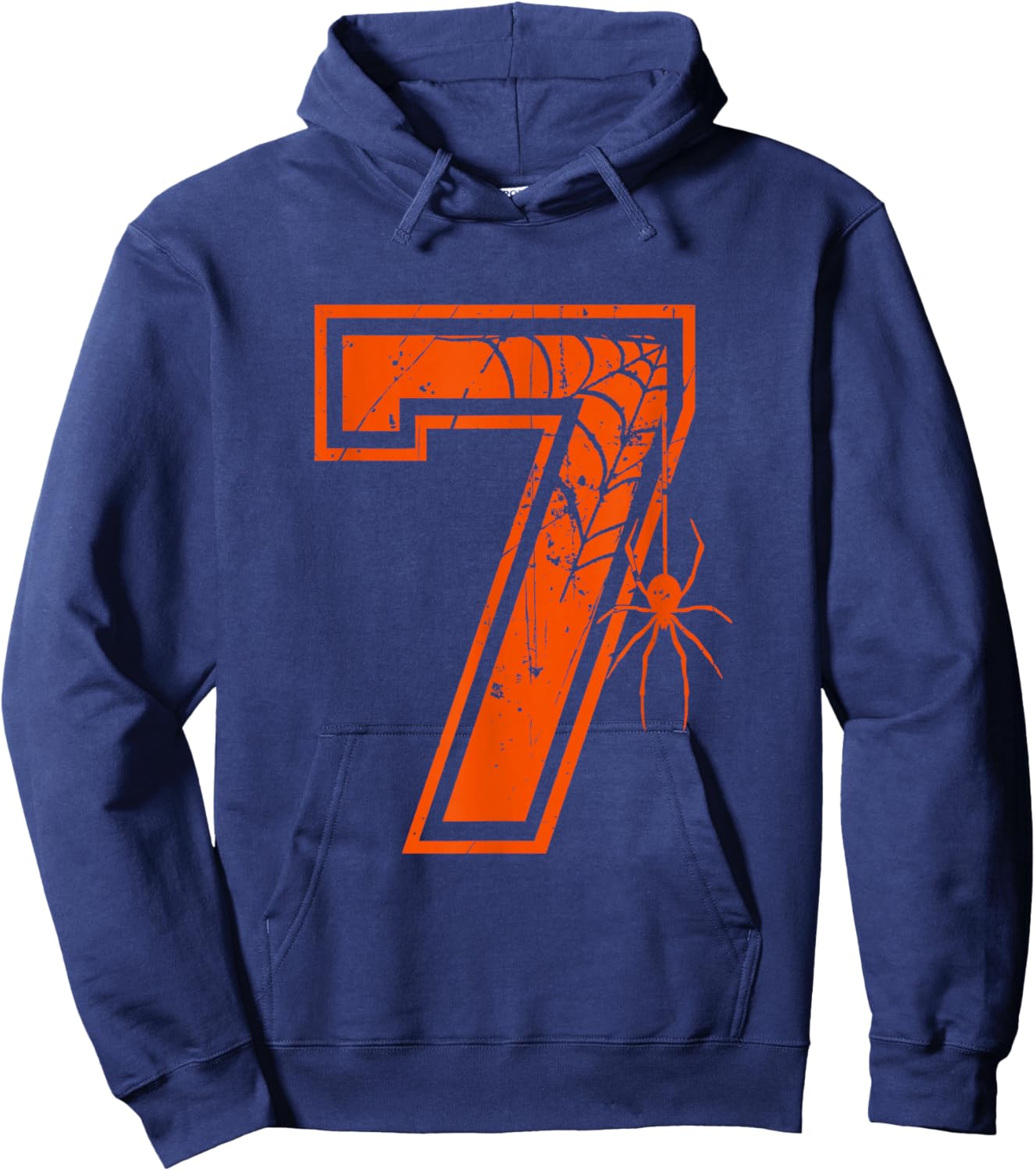 Number 7 67 Meme Halloween Spider Costume Matching Group Hoodie - Hoodie | Navy