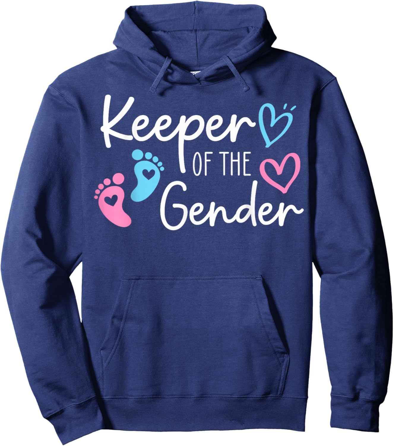 Keeper of The Gender Pregnancy Announcement Baby Reveal Hoodie - Hoodie | Navy