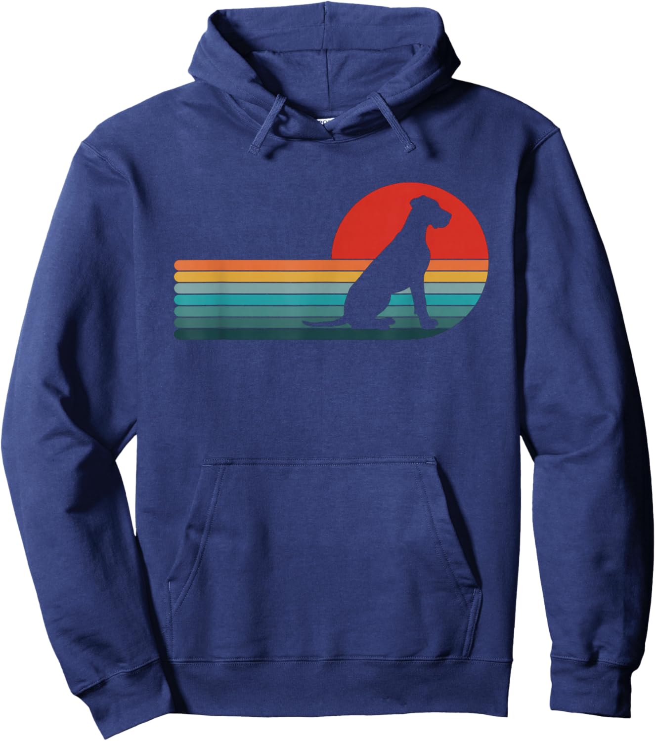 Retro Great Dane Dog Lover Hoodie - Hoodie | Navy