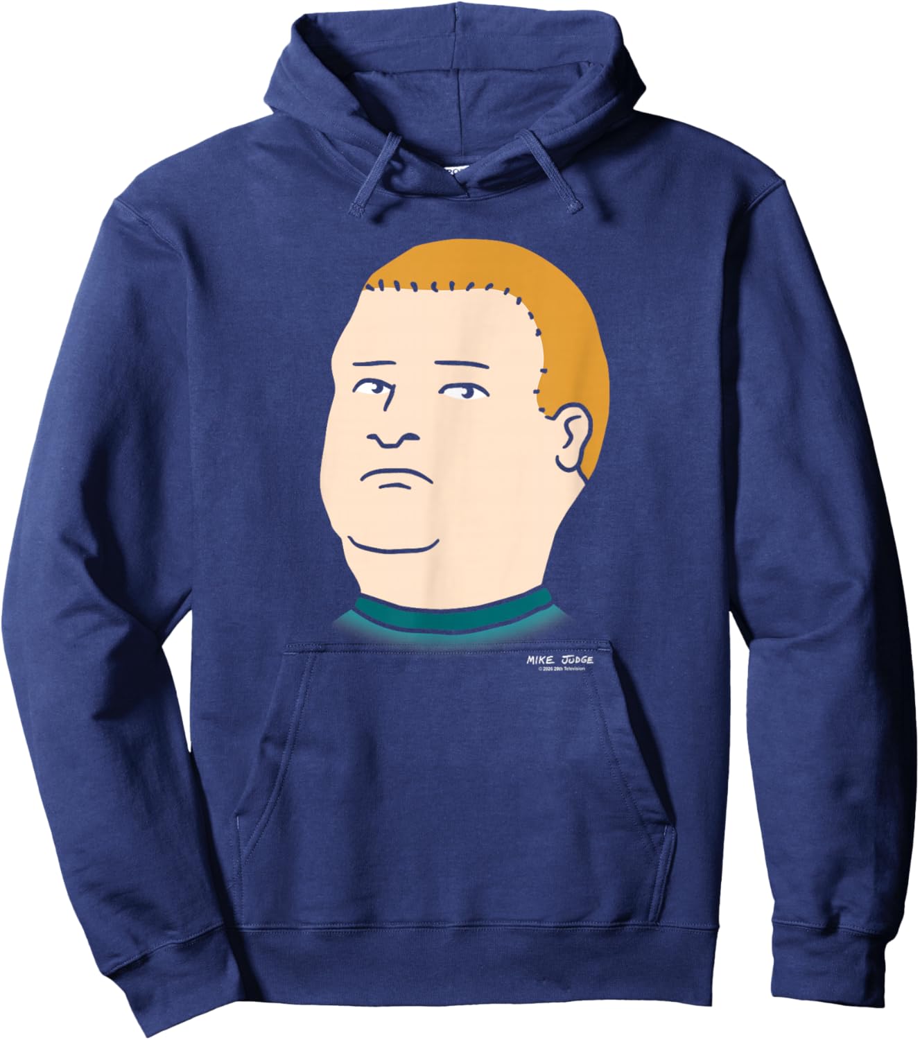 King of The Hill Bobby Hill Oversized Portrait Retro Cartoon Hoodie - Hoodie | Navy