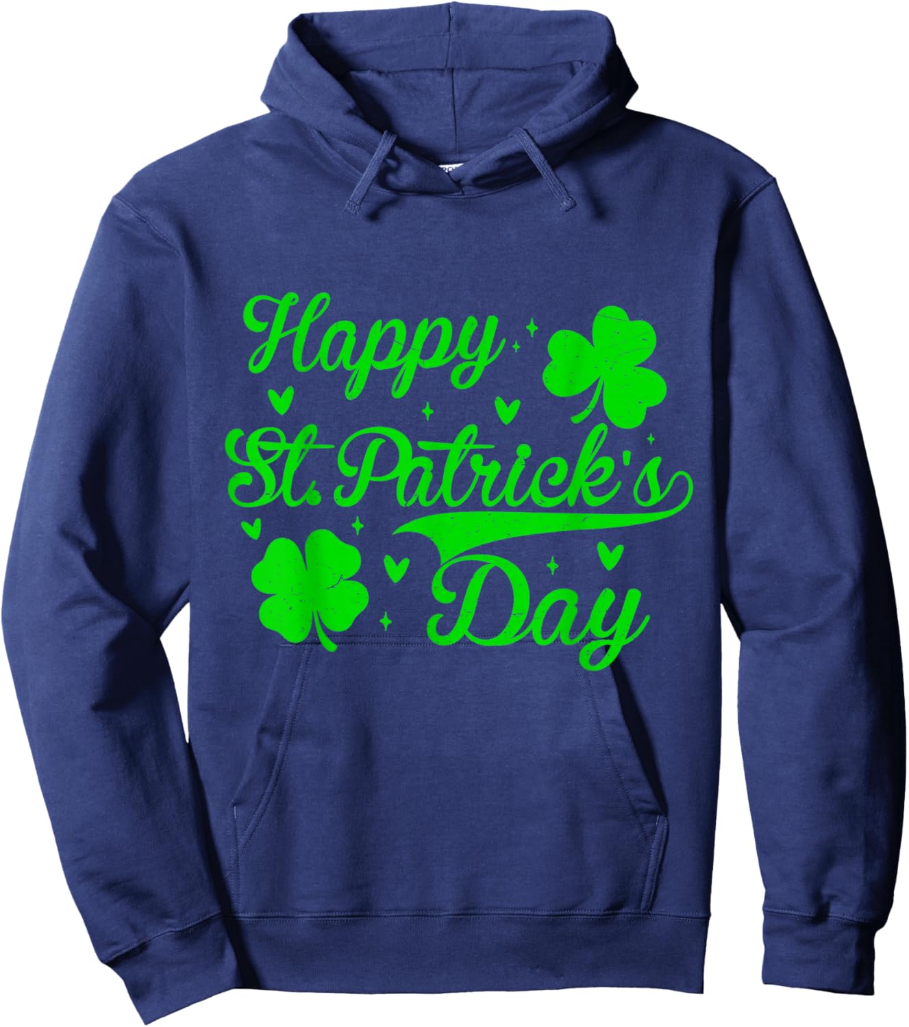 Happy St Patrick's Day Irish Shamrock Men Women Kids Hoodie - Hoodie | Navy