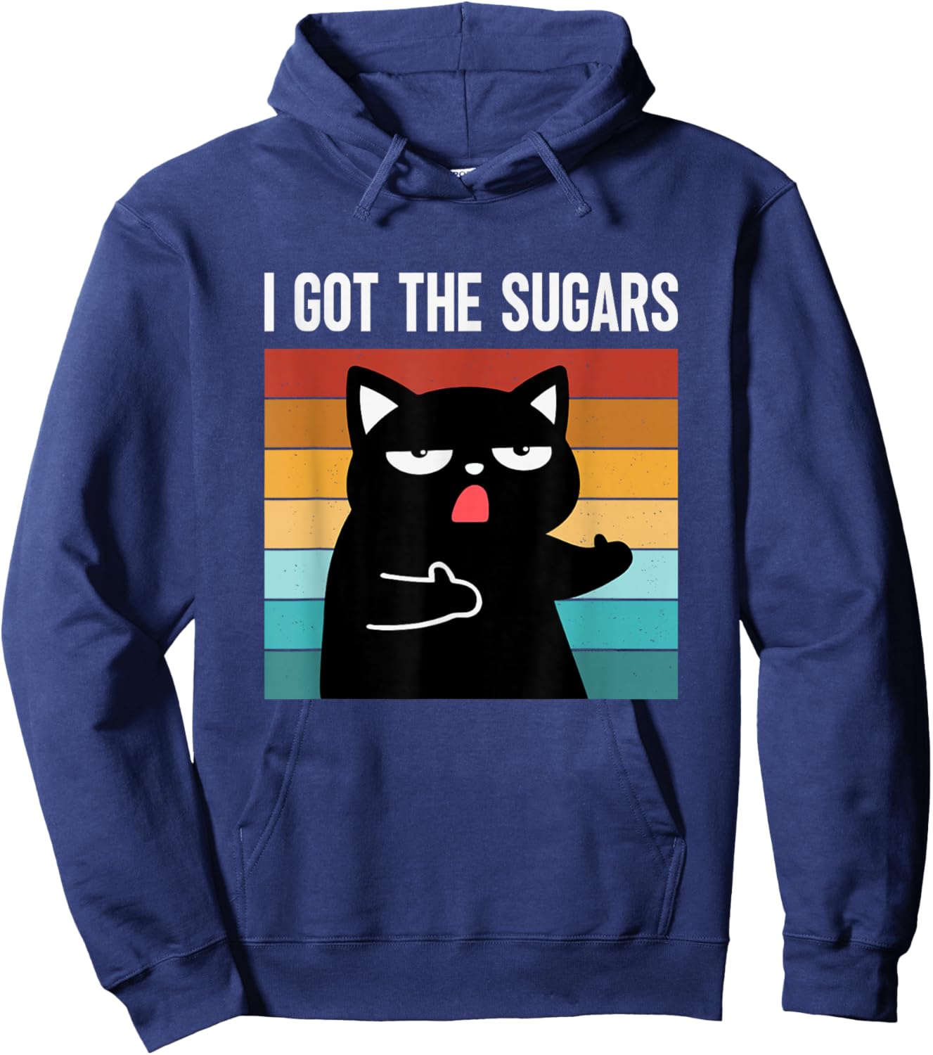 I Got The Sugar Joke Funny Diabetes Awareness Diabetes Cat Hoodie - Hoodie | Navy