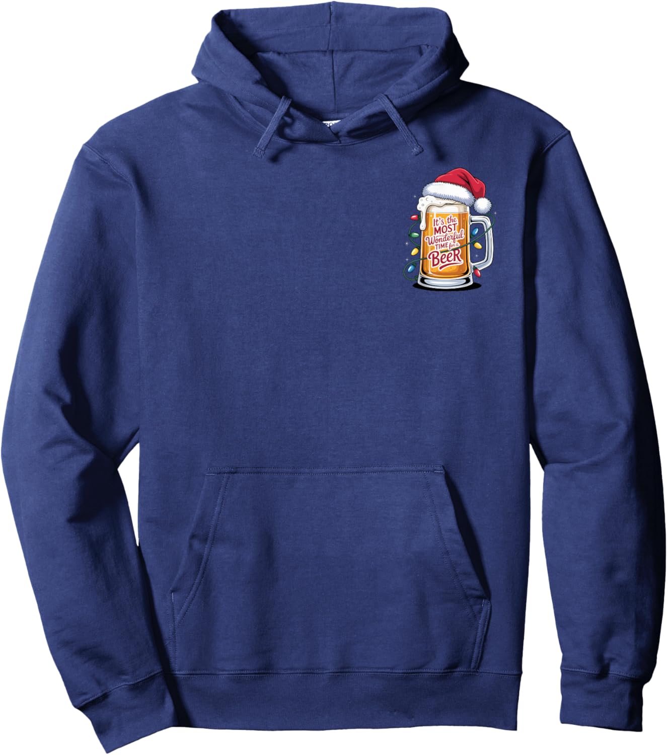 It's The Most Wonderful Time for a Beer Christmas Cheer Hoodie - Hoodie | Navy