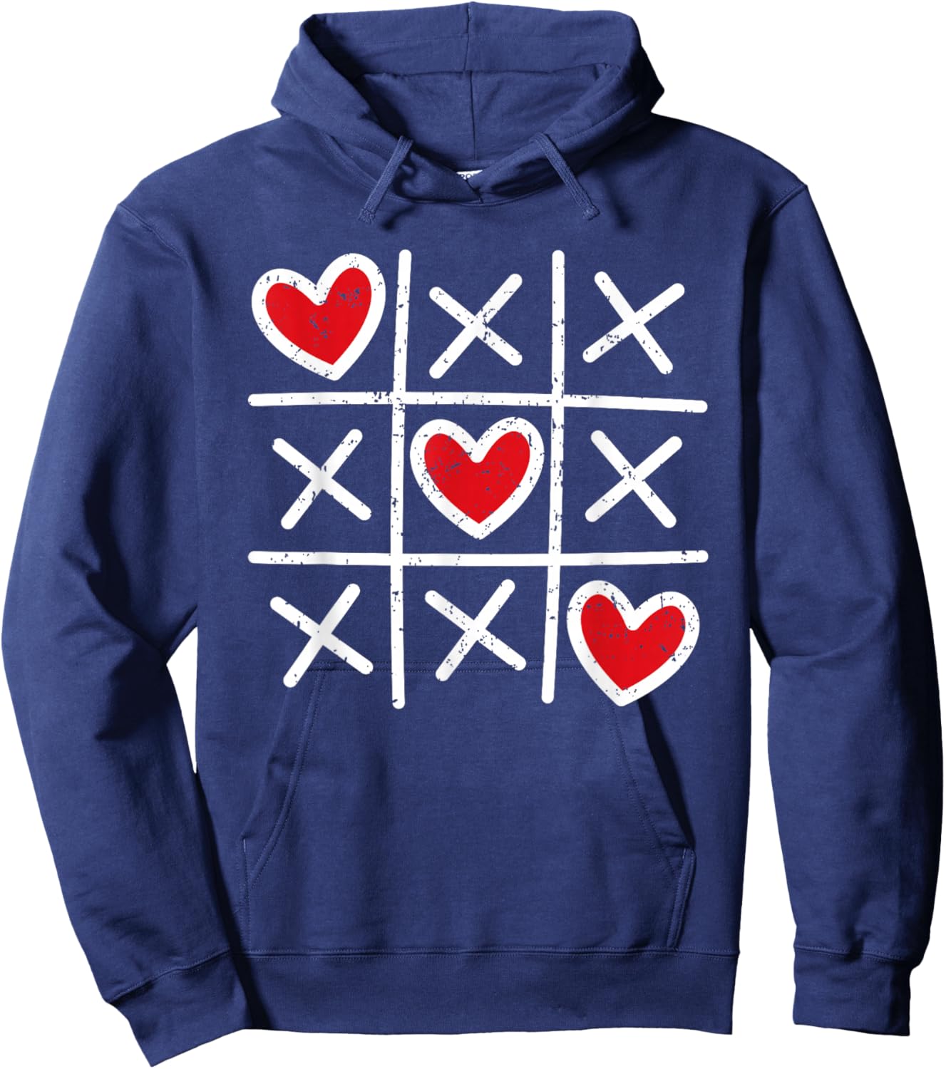 Cute Heart Valentines Day Graphic Love Hearts Boys Girls Hoodie - Hoodie | Navy