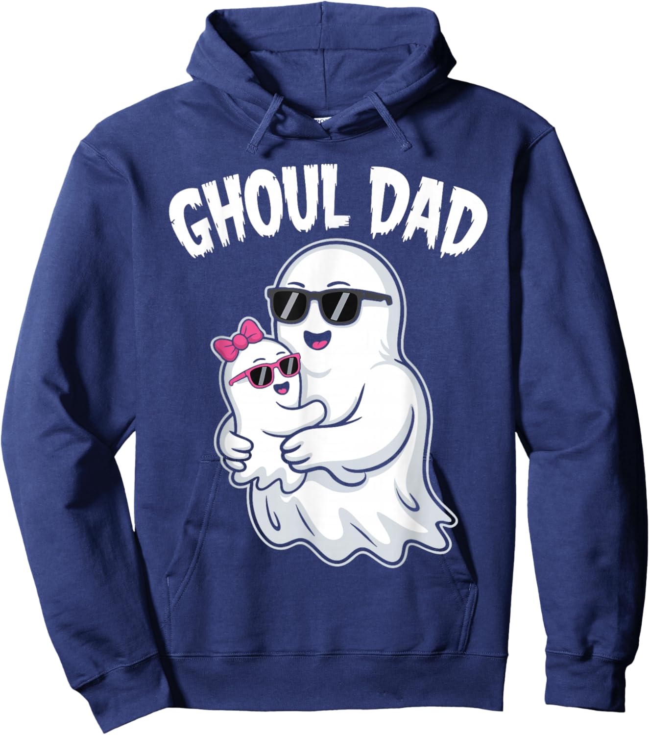 Ghoul Dad Shirt Men Daddy Spooky Halloween Ghost Costume Hoodie - Hoodie | Navy