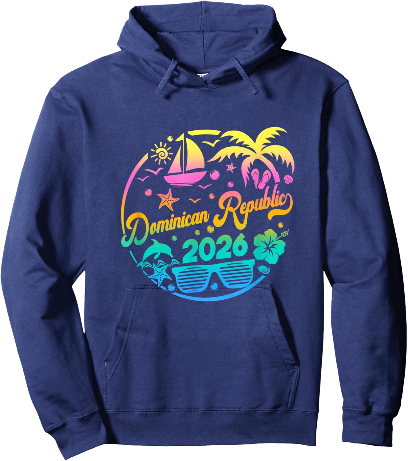 Dominican Republic 2026 Family Vacation Beach Matching Group Hoodie - Hoodie | Navy
