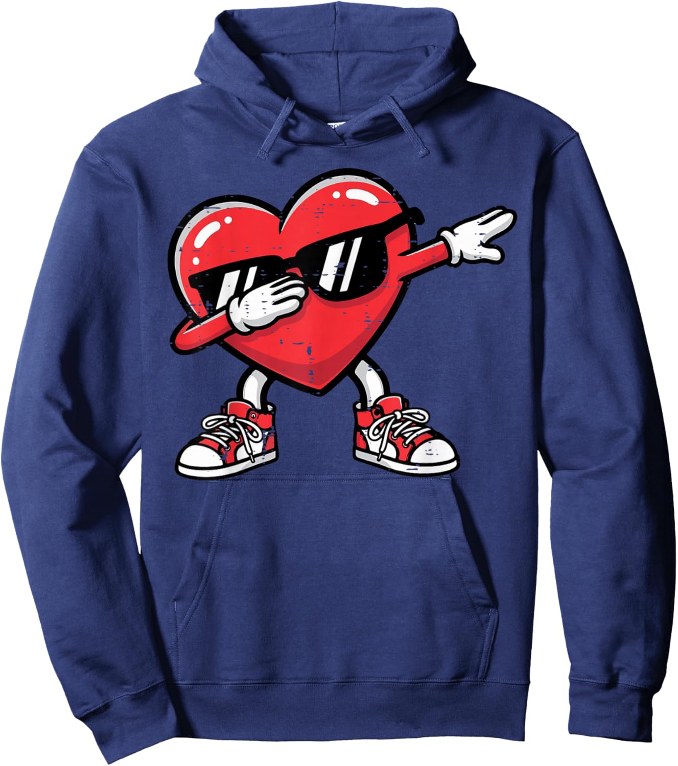 Valentines Day Dabbing Heart Dab Dance Girls Kids Women Men Hoodie - Hoodie | Navy