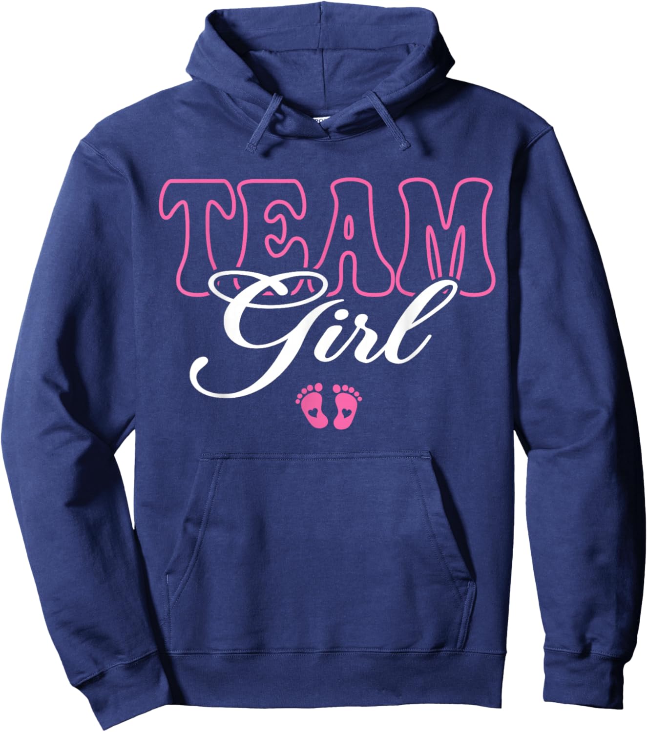 Team Girl Gender Reveal Party Baby Announcement Family Hoodie - Hoodie | Navy