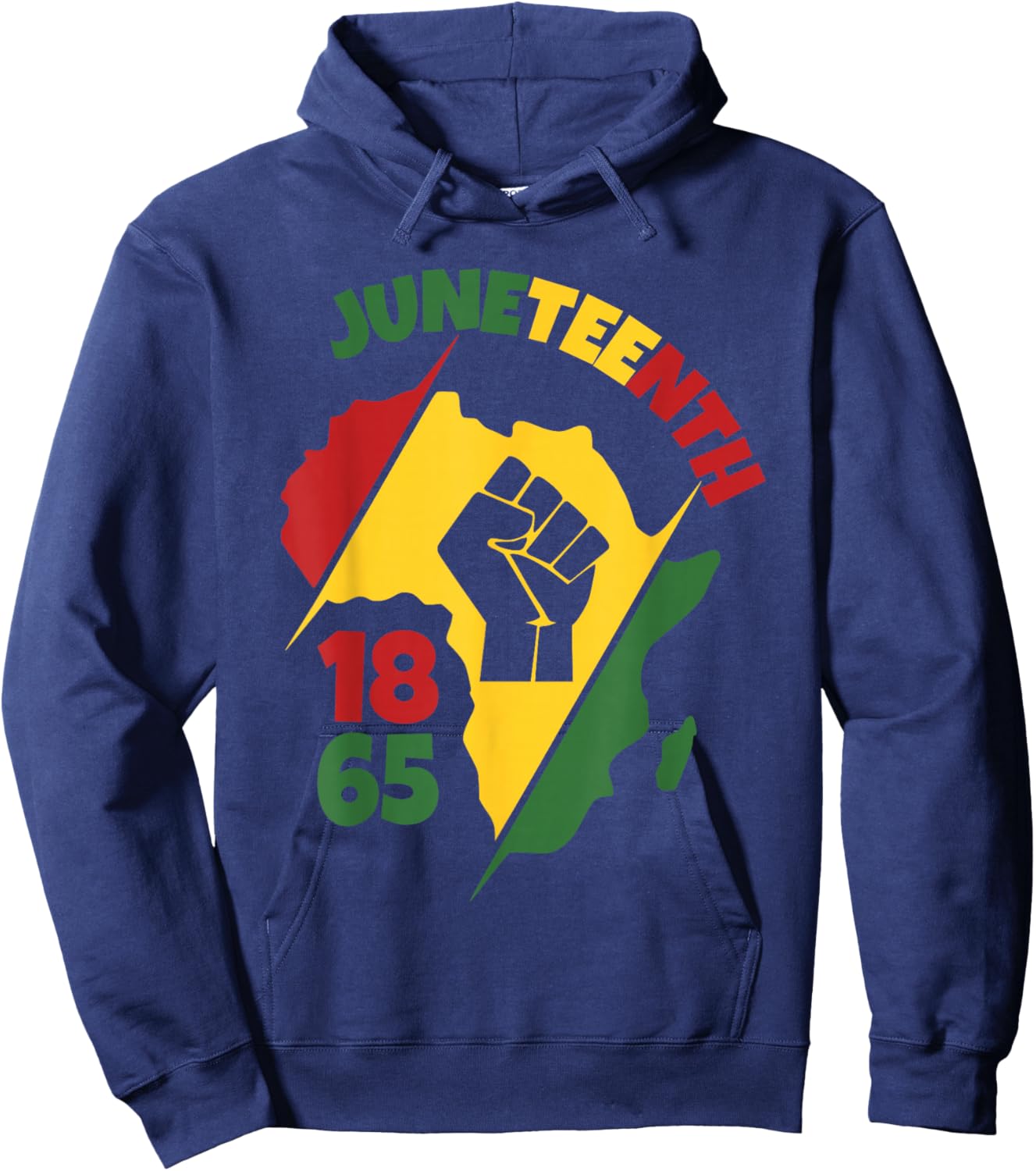Juneteenth 1865 Black History Freedom African Women Hoodie - Hoodie | Navy