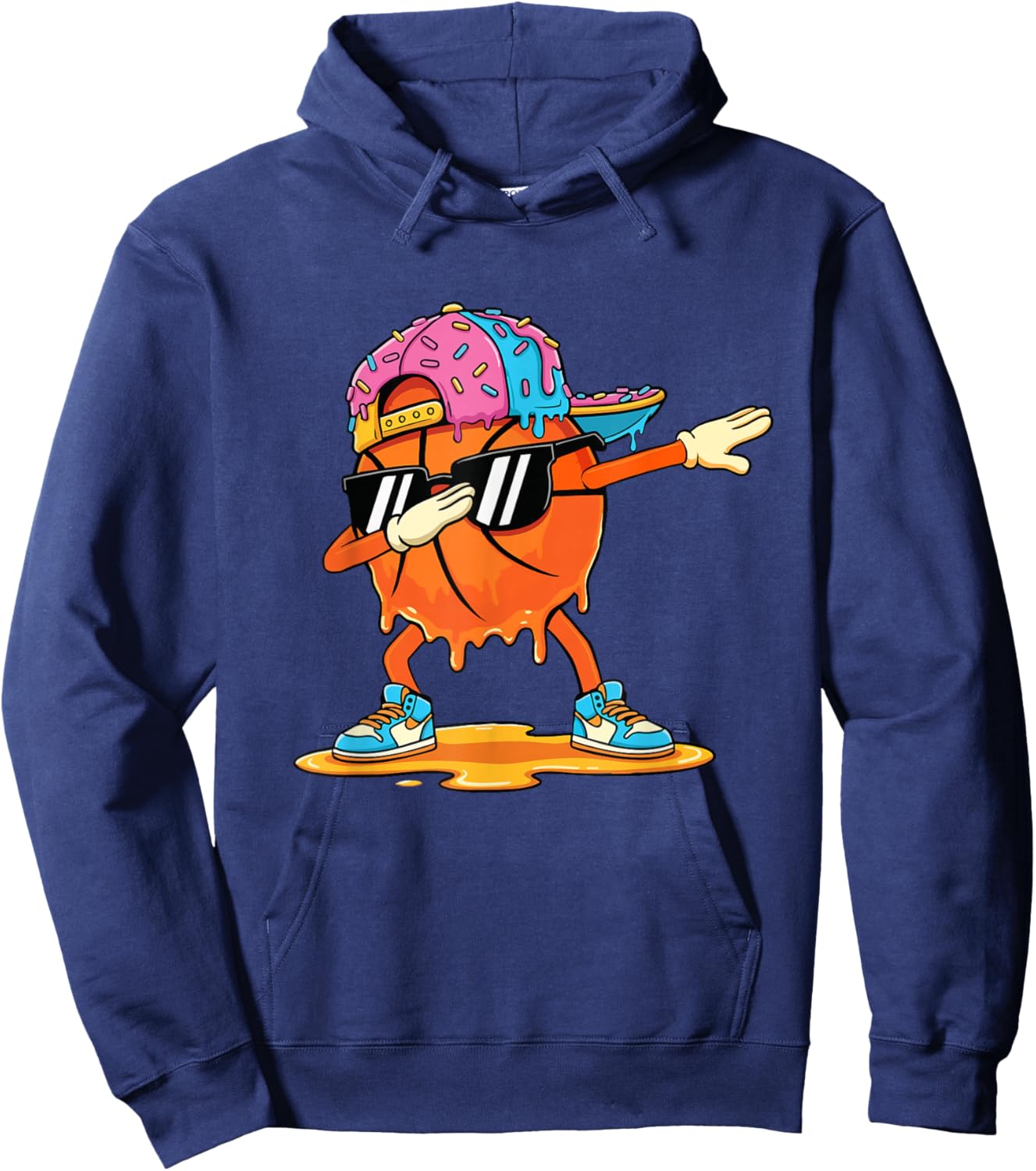Dabbing Basketball - Basketball Lover Basketball Player Hoodie - Hoodie | Navy