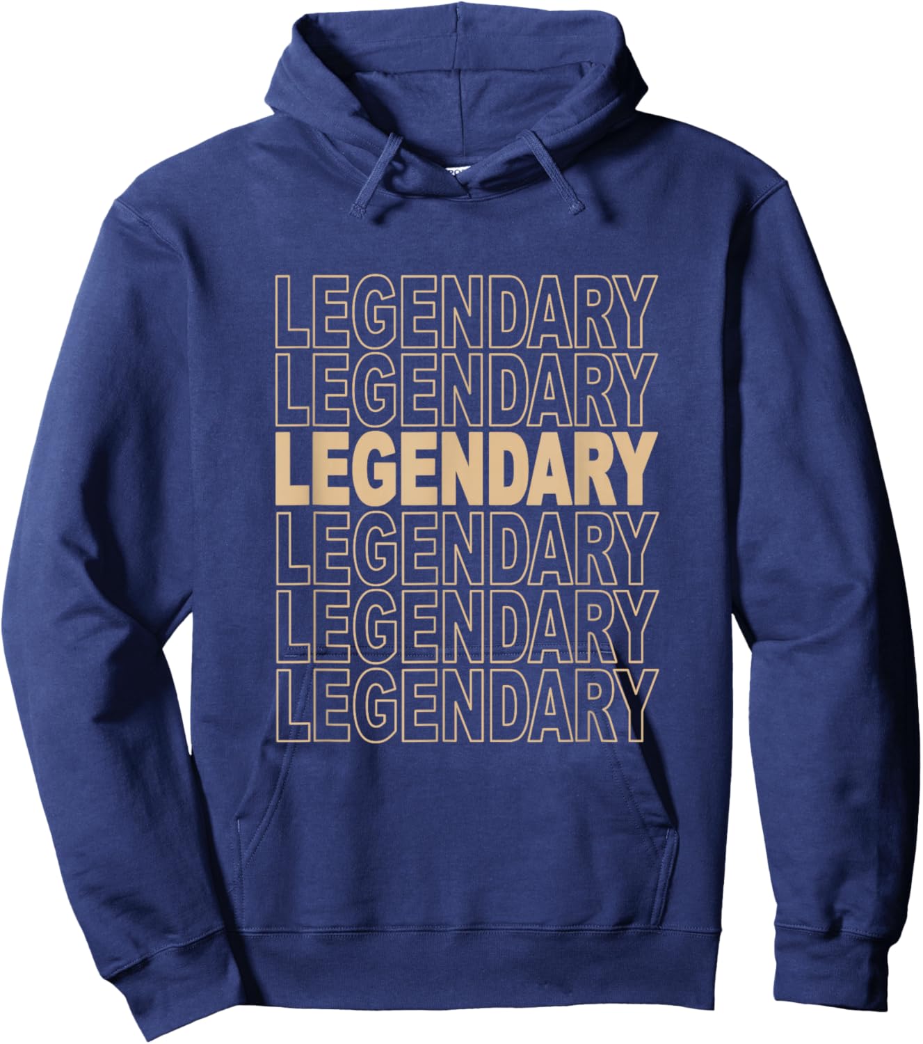 Tan Legendary Tan Color Graphic Hoodie - Hoodie | Navy