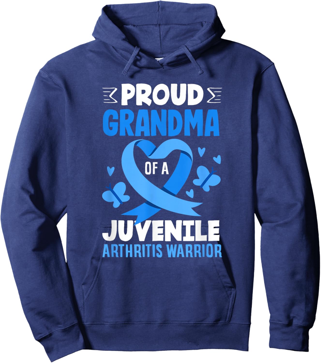 Proud Grandma of A Juvenile Arthritis Warrior Hoodie - Hoodie | Navy