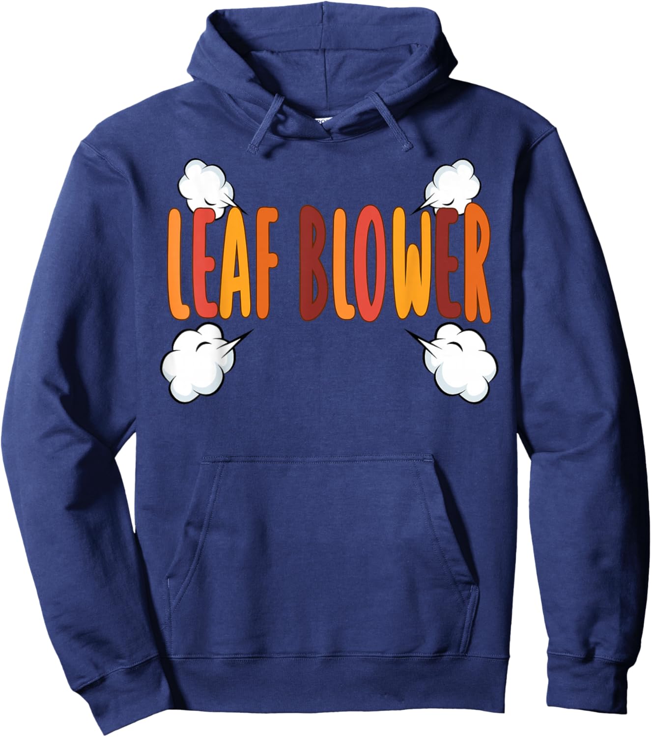 Funny Leaf Blower Fall Costume Halloween Couple Matching Hoodie - Hoodie | Navy