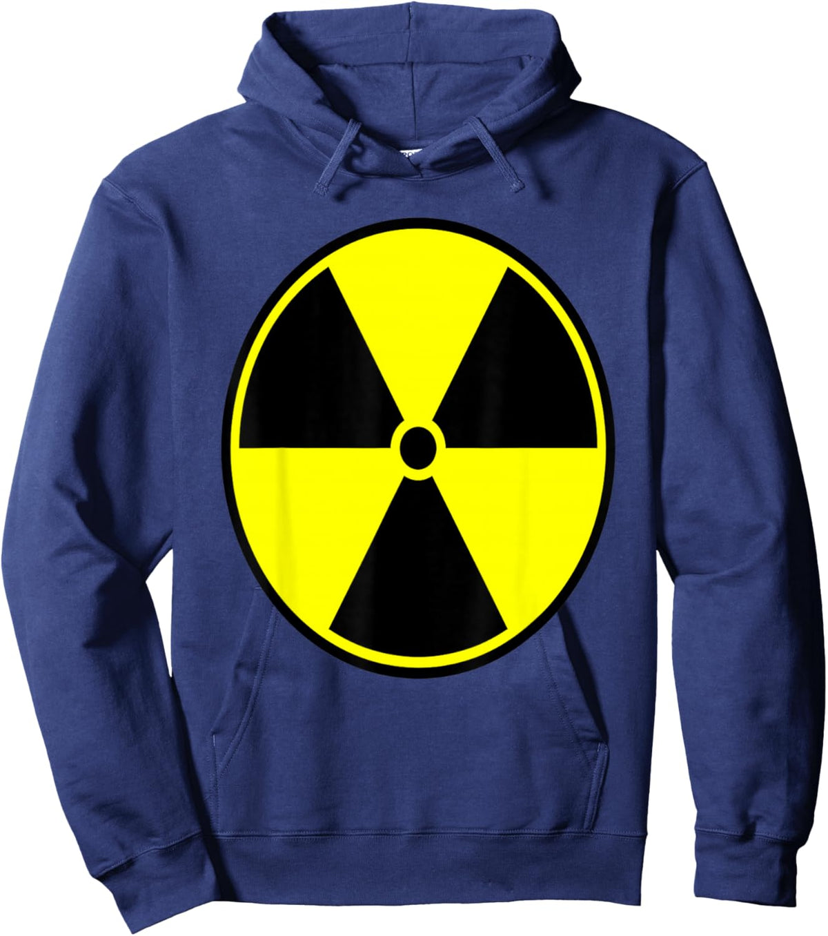 Funny Radiation Warning Caution Symbol Bold Statement Hoodie - Hoodie | Navy