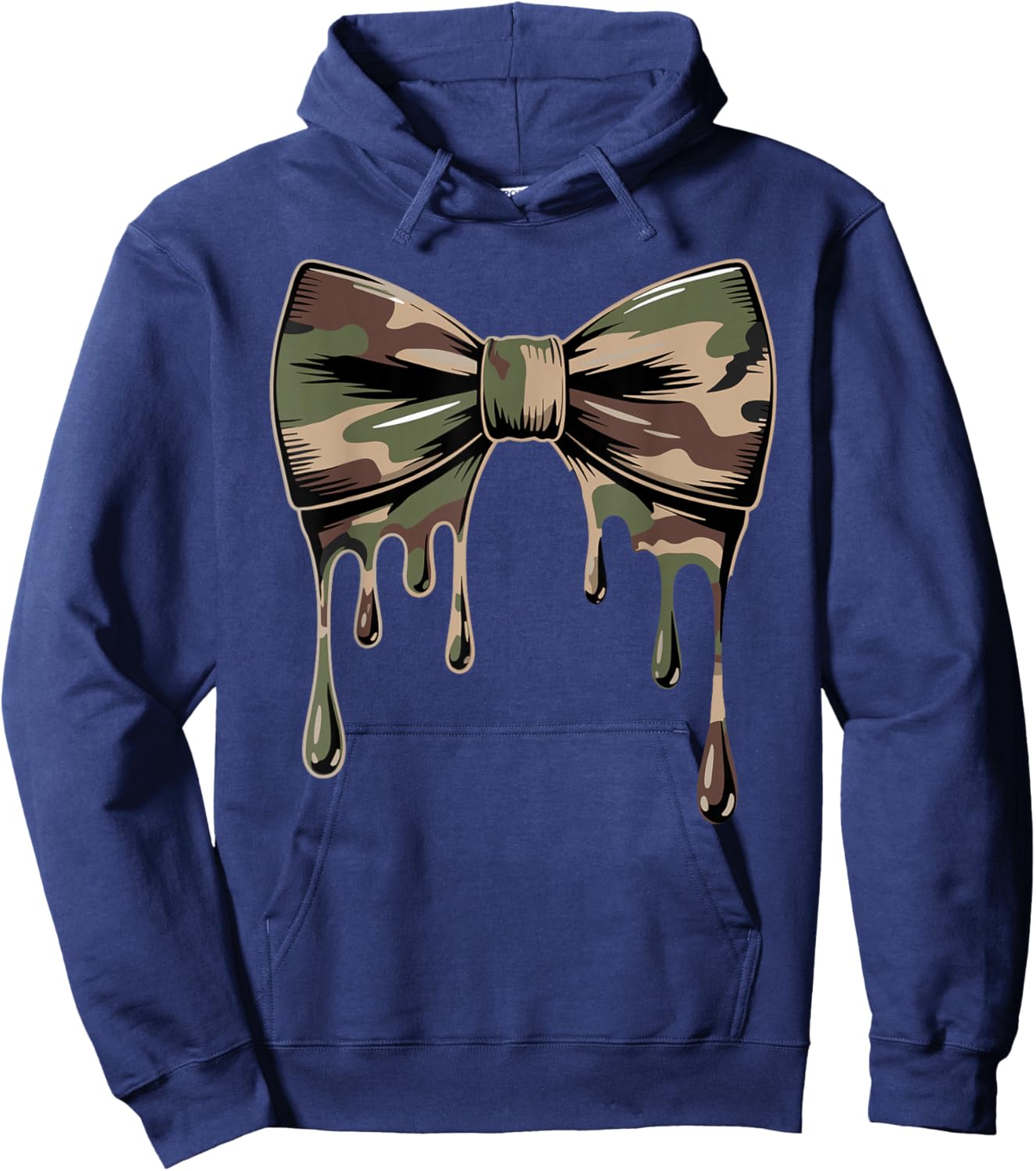 Camouflage Old Camo Bow Cute Country Hunting Women Girl Hoodie - Hoodie | Navy