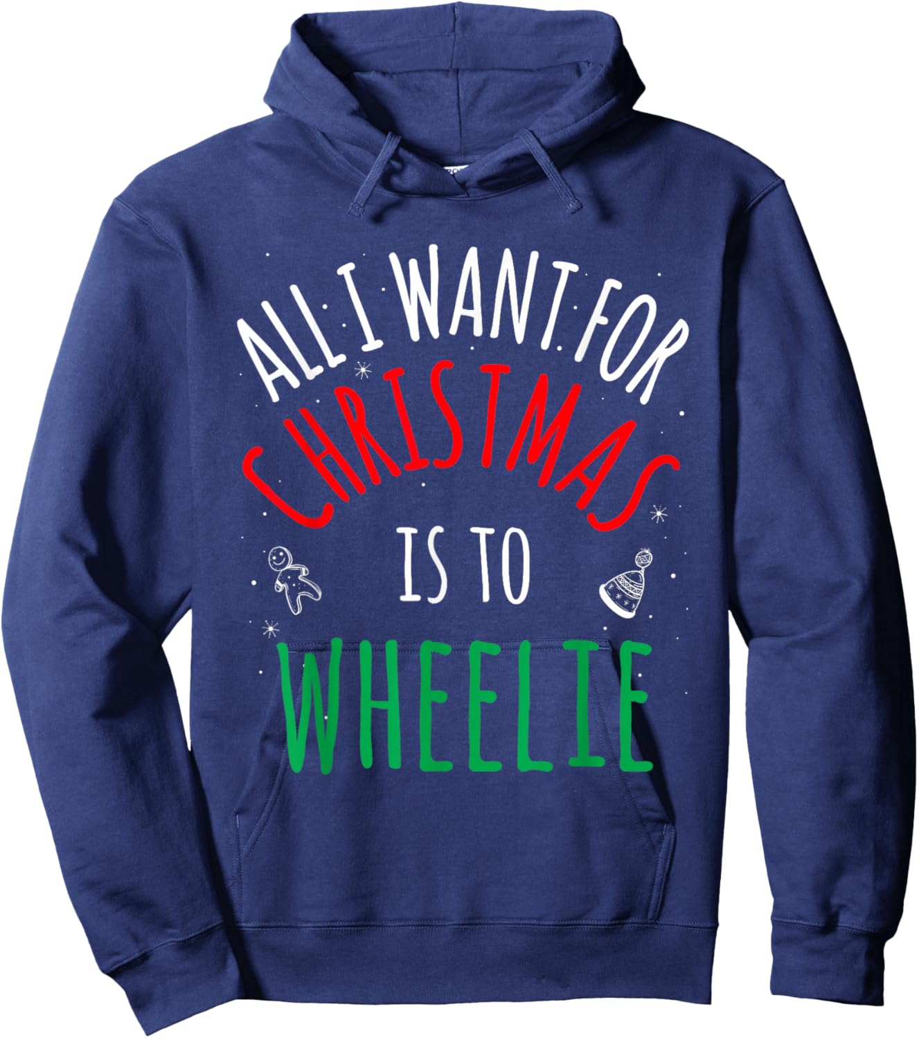 Wheelie Bike - Group Matching Family Christmas Funny Pajama Hoodie - Hoodie | Navy